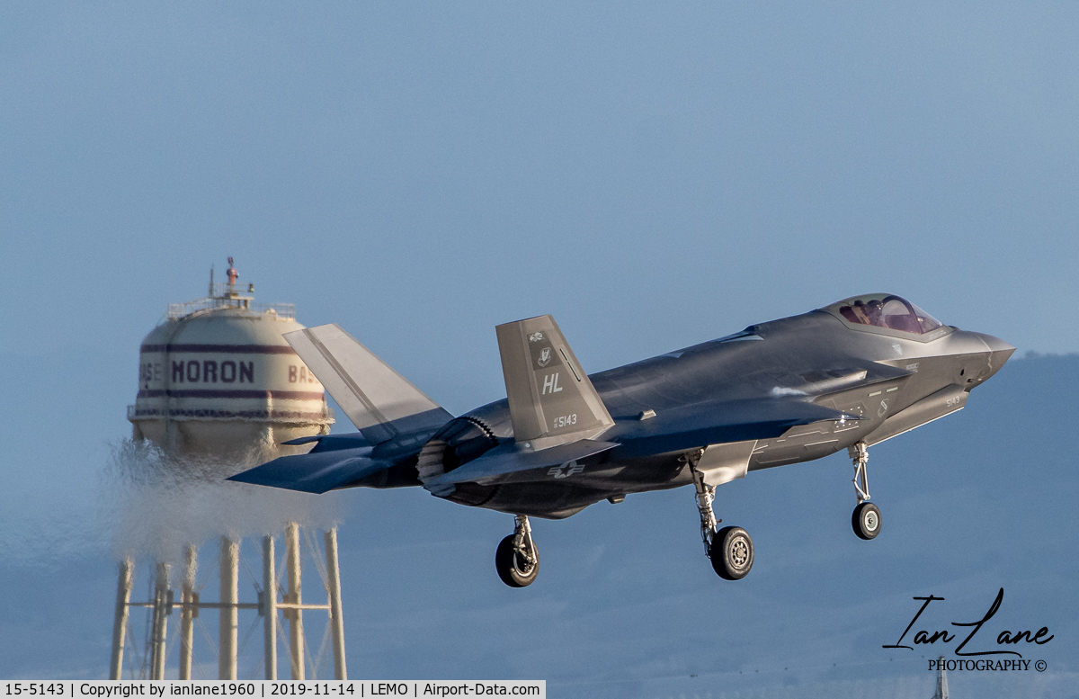 15-5143, 2015 Lockheed Martin F-35A Lightning II C/N AD-134, Arriving at Moron Air Base, Spain