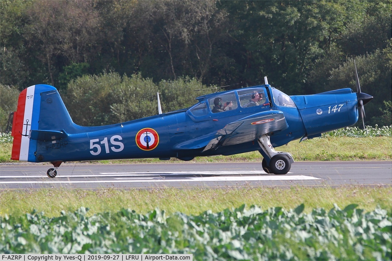 F-AZRP, 1957 Morane-Saulnier MS-733 Alcyon C/N 147, Morane-Saulnier MS-733 Alcyon, Ready to take off, Morlaix-Ploujean airport (LFRU-MXN) air show 2019