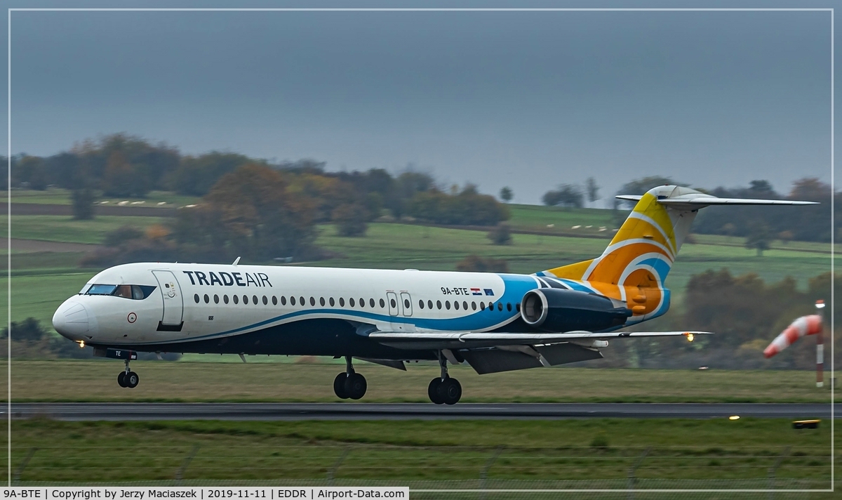 9A-BTE, 1992 Fokker 100 (F-28-0100) C/N 11416, Fokker 100 (F-28-0100)