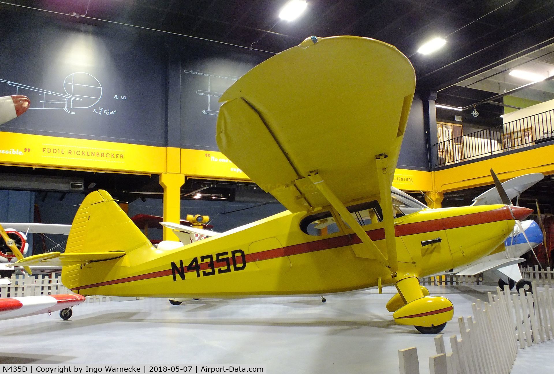N435D, 1946 Stinson 108-2 Voyager C/N 108-3435, Stinson 108-2 Voyager at the Science Museum Oklahoma, Oklahoma City OK