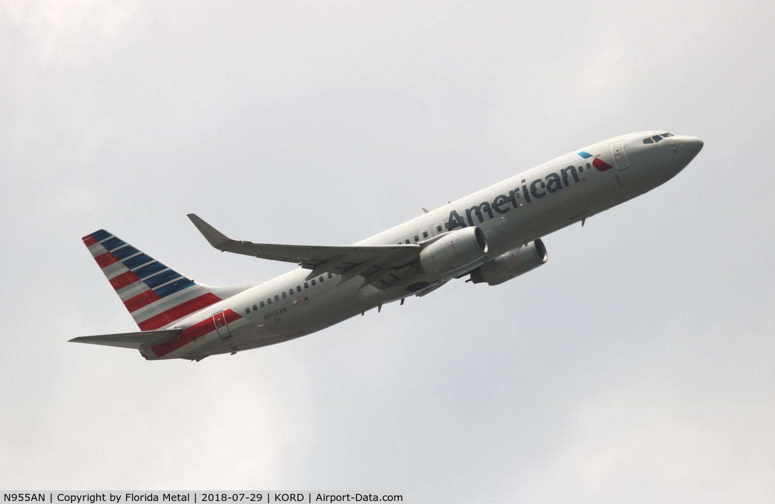 N955AN, 2001 Boeing 737-823 C/N 29540, American