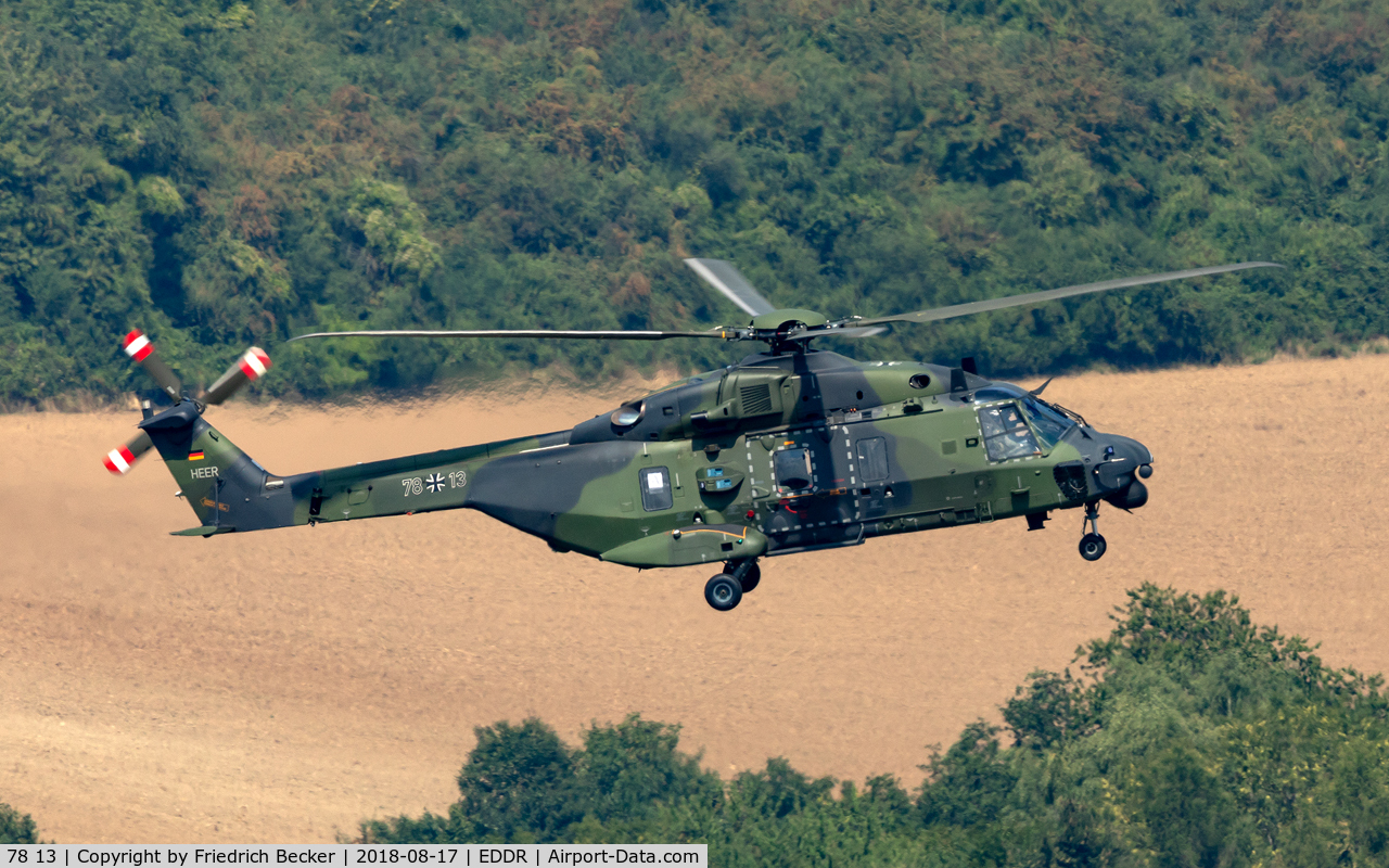 78 13, NHI NH-90 TTH Caiman C/N 1065/TGEA13, returning from a support mission