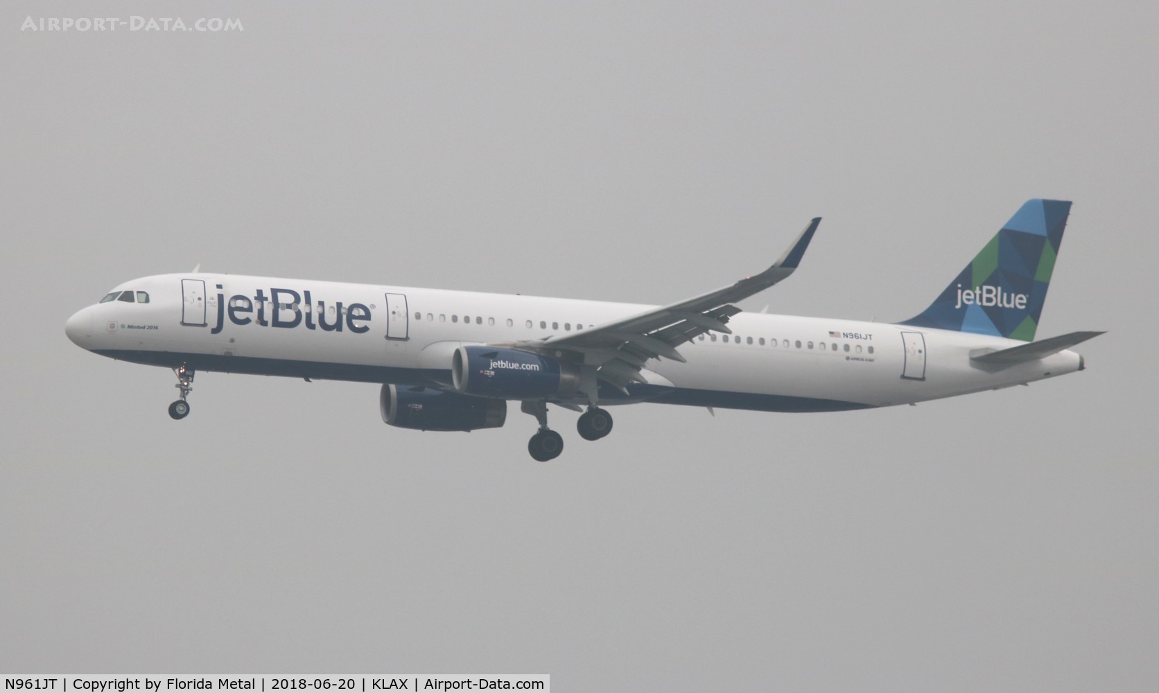 N961JT, 2016 Airbus A321-231 C/N 6930, JetBlue