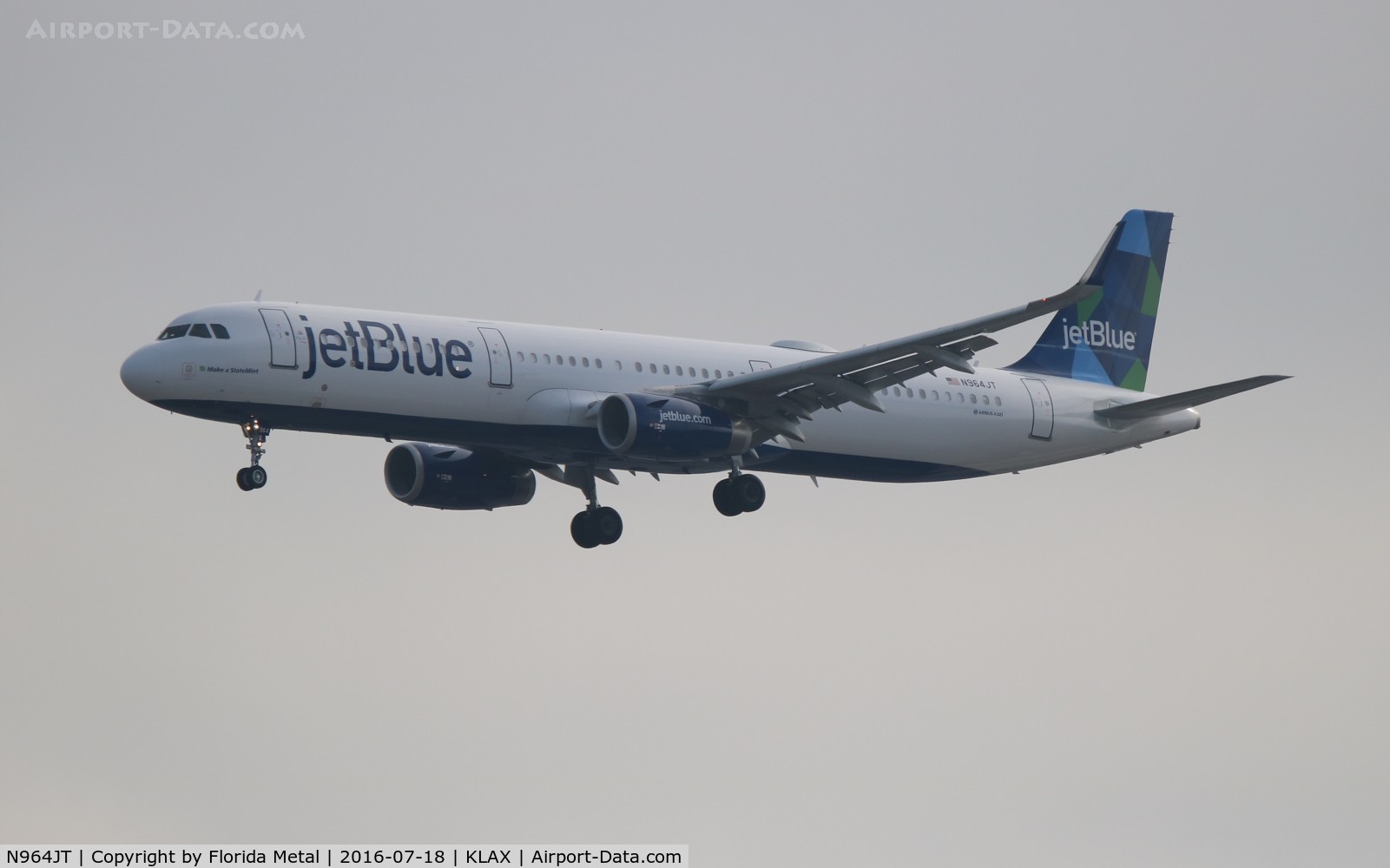 N964JT, 2016 Airbus A321-231 C/N 7018, JetBlue