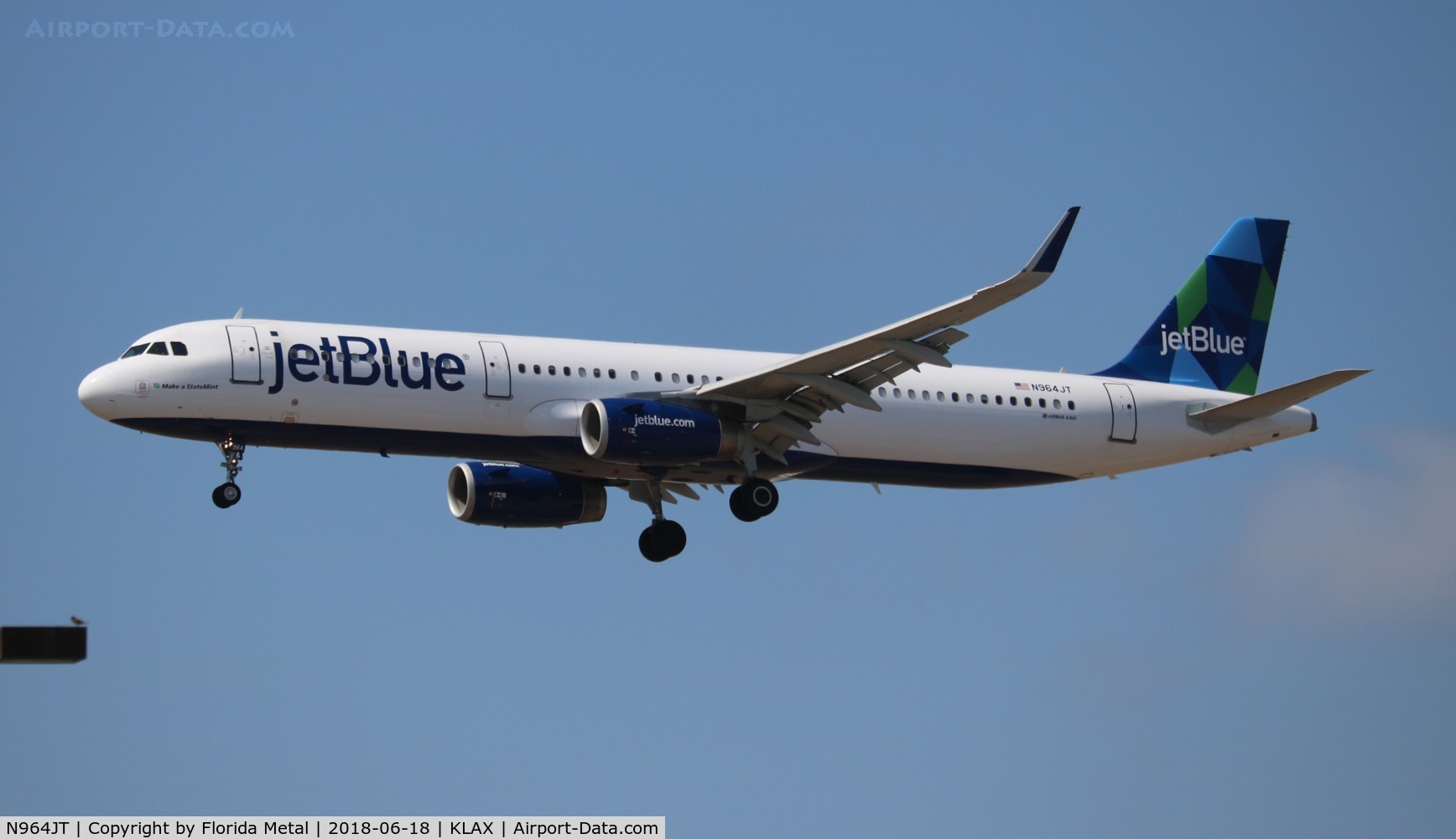 N964JT, 2016 Airbus A321-231 C/N 7018, JetBlue