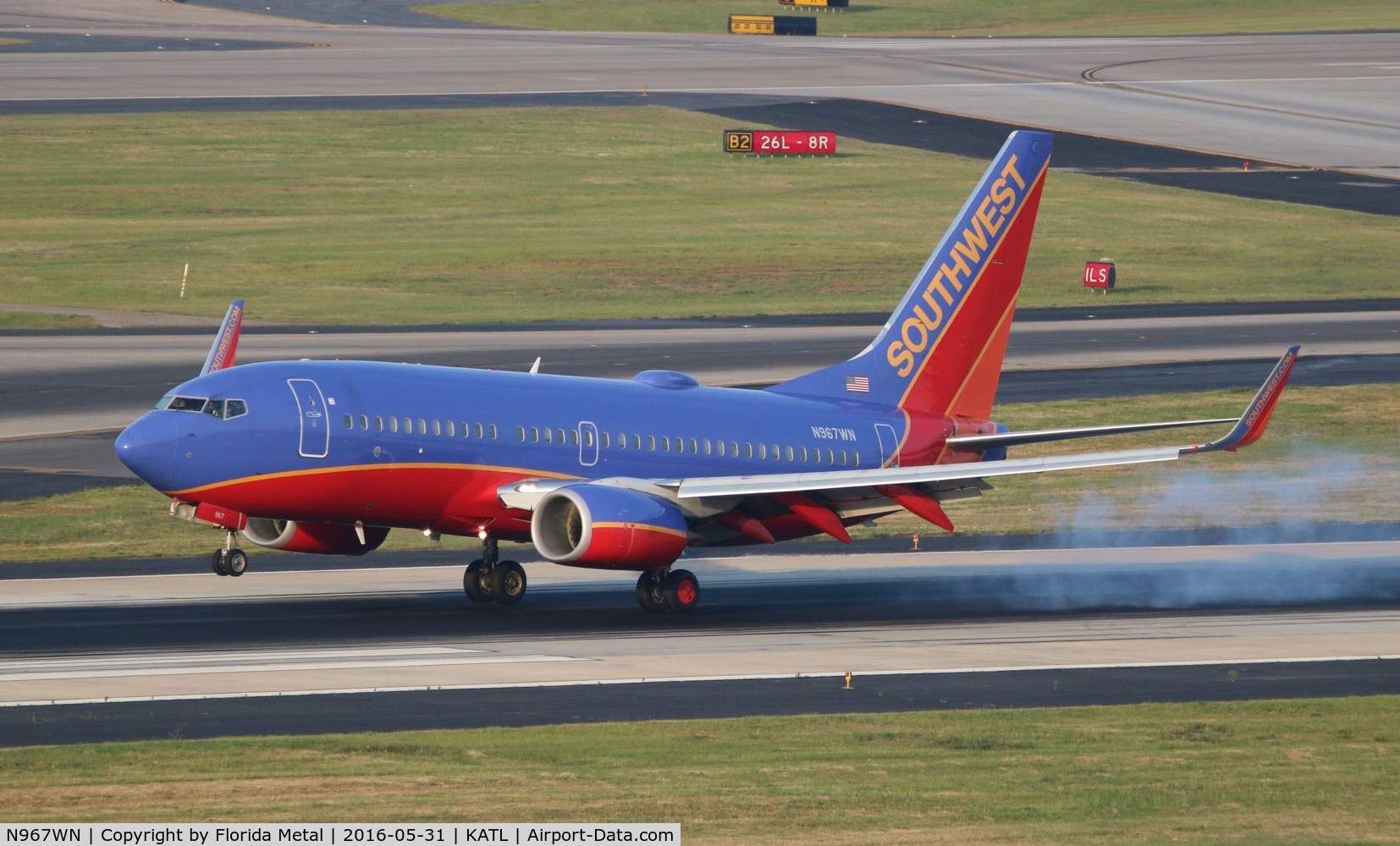 N967WN, 2011 Boeing 737-7H4 C/N 36967, Southwest