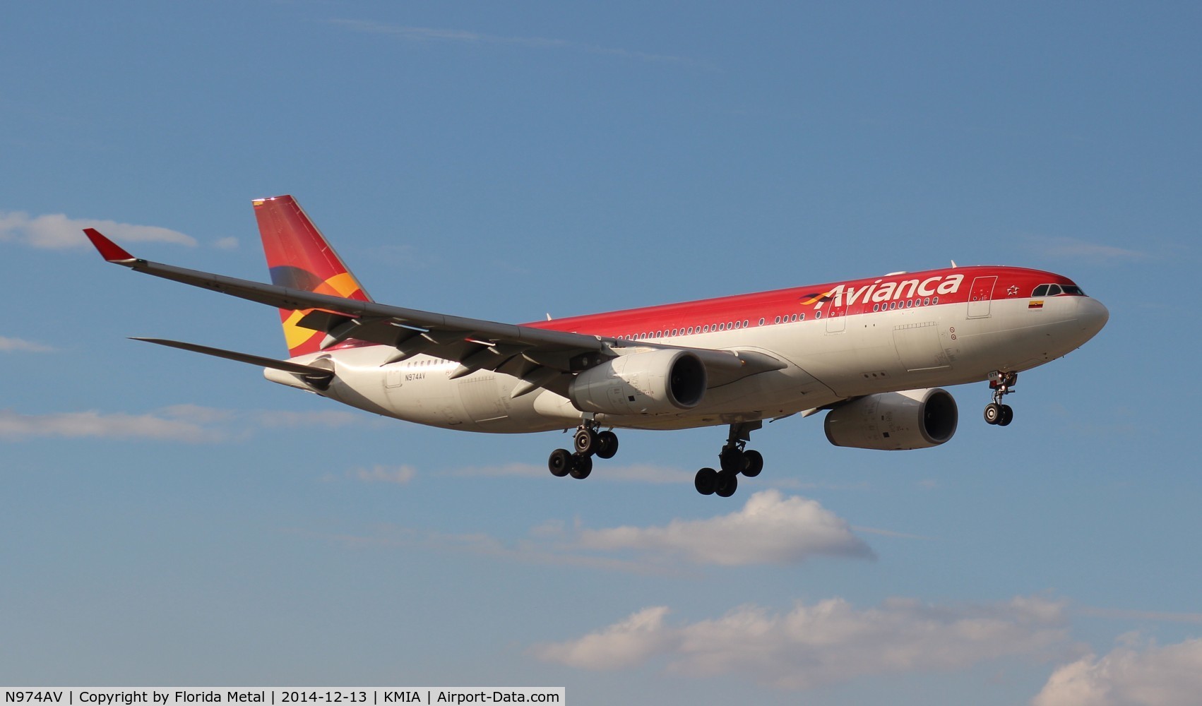 N974AV, 2011 Airbus A330-243 C/N 1208, Avianca