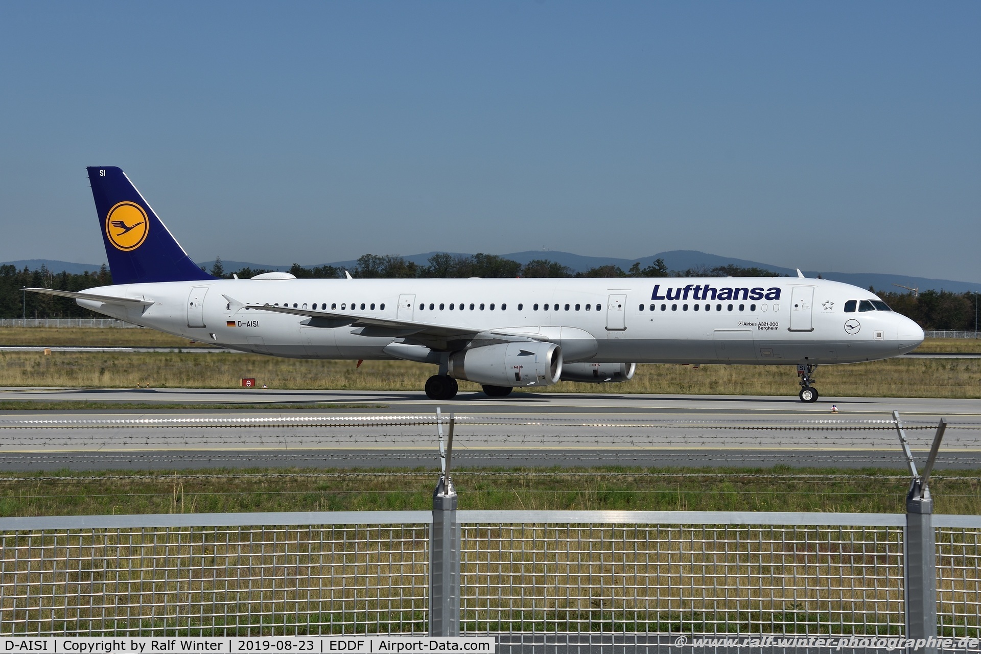 D-AISI, 2007 Airbus A321-231 C/N 3339, Airbus A321-231 - LH DLH Lufthansa 'Bergheim' - 3339 - D-AISI - 23.08.2019 - FRA