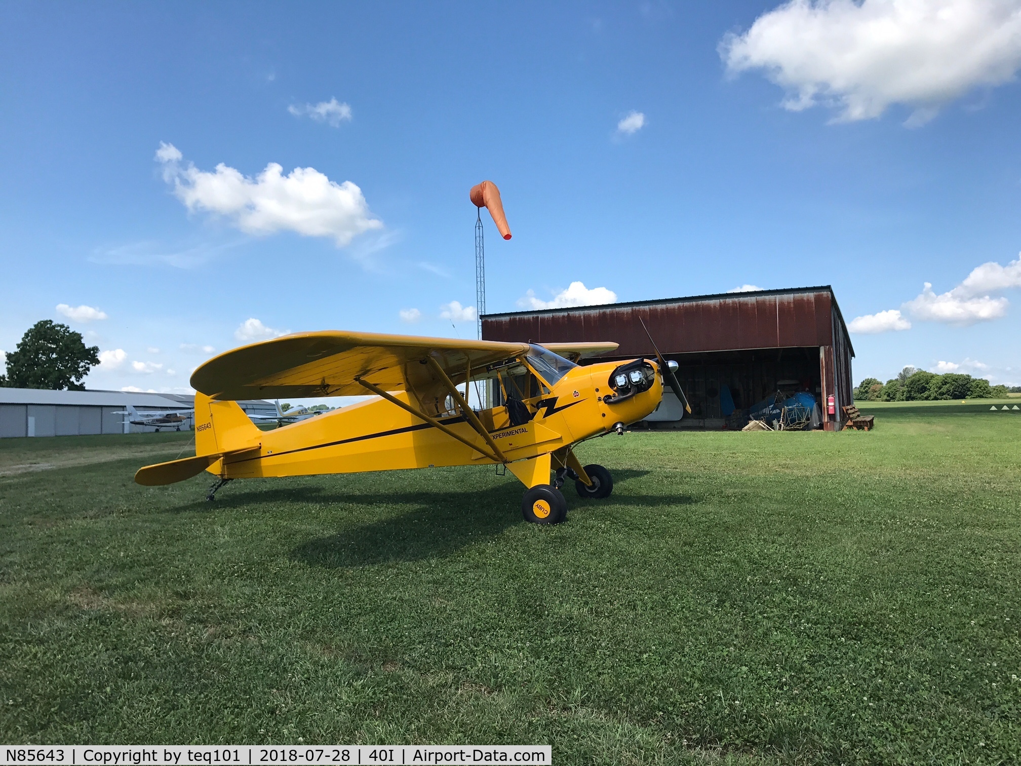 N85643, 1993 Wag-Aero CUBy Sport Trainer C/N 2046, Clipped Wing Cuby @ Red Stewart Airfield
