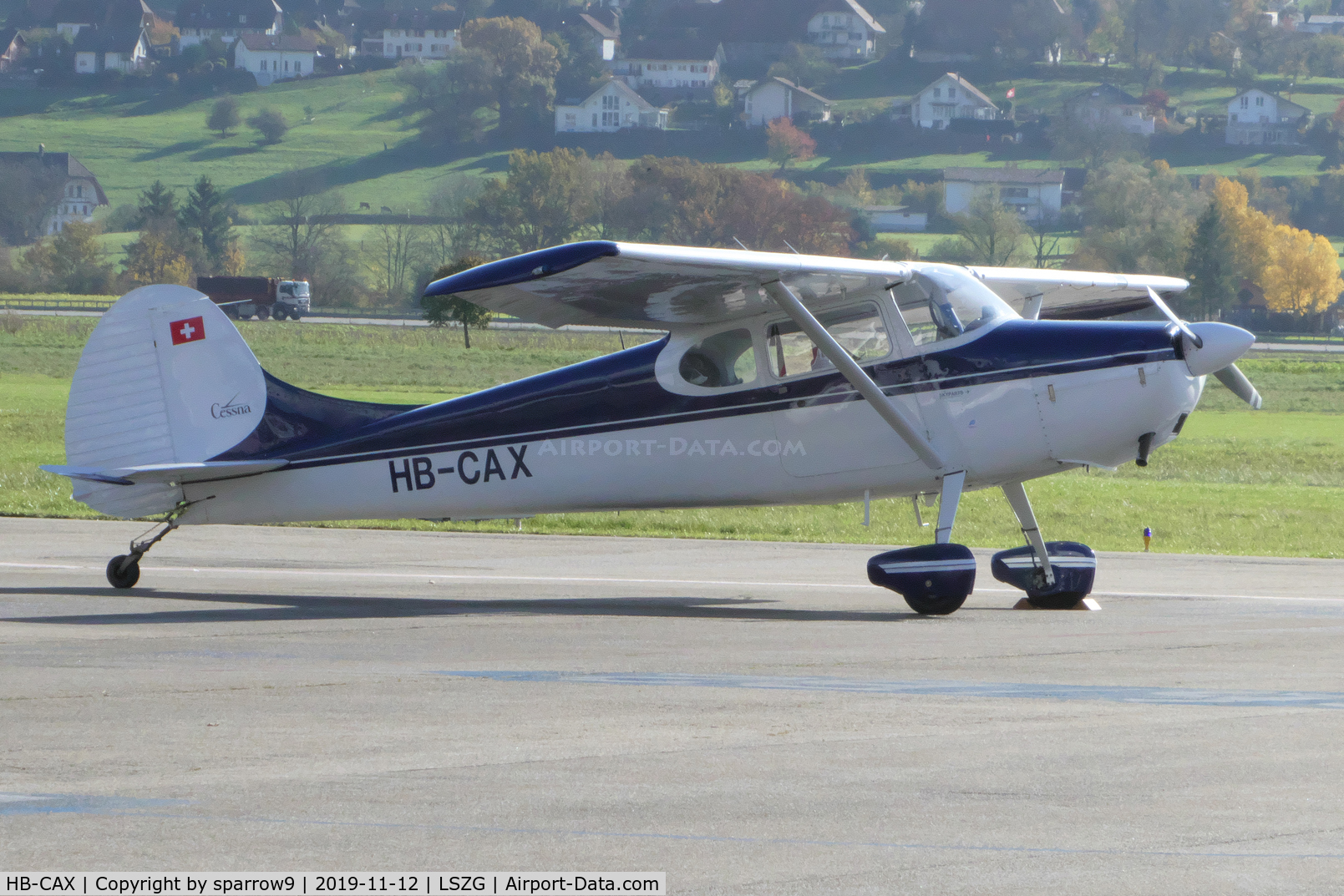 HB-CAX, 1950 Cessna 170A C/N 19644, At Grenchen.