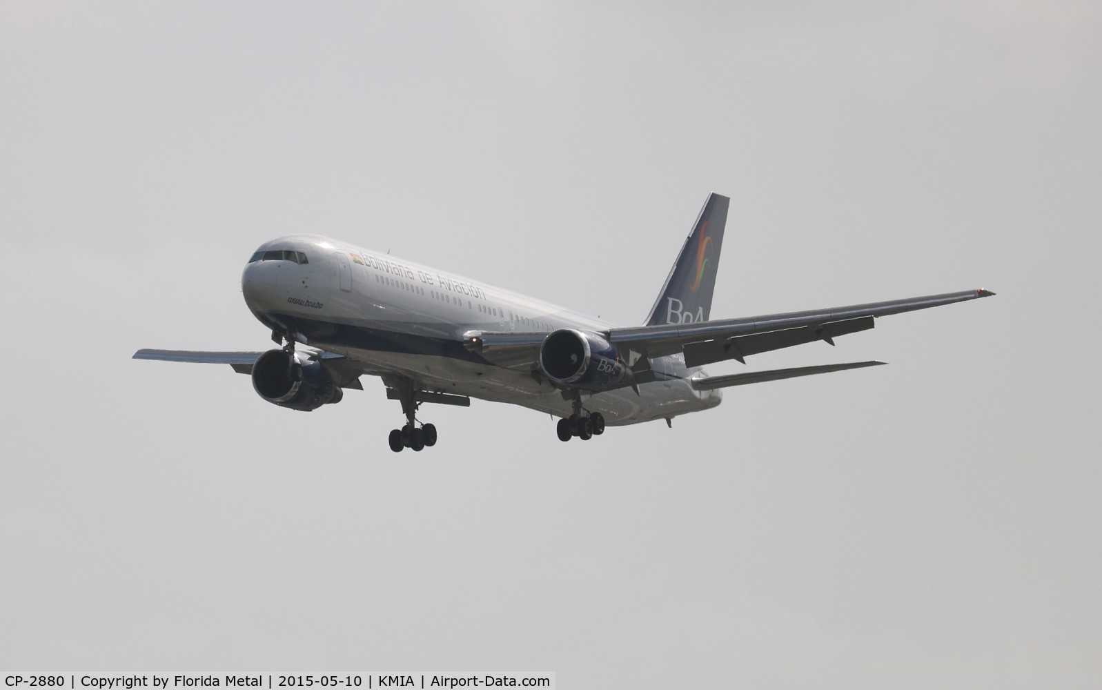 CP-2880, 1994 Boeing 767-33A/ER C/N 27376, MIA spotting