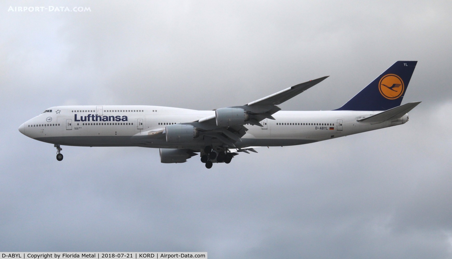 D-ABYL, 2014 Boeing 747-830 C/N 37836, ORD spotting