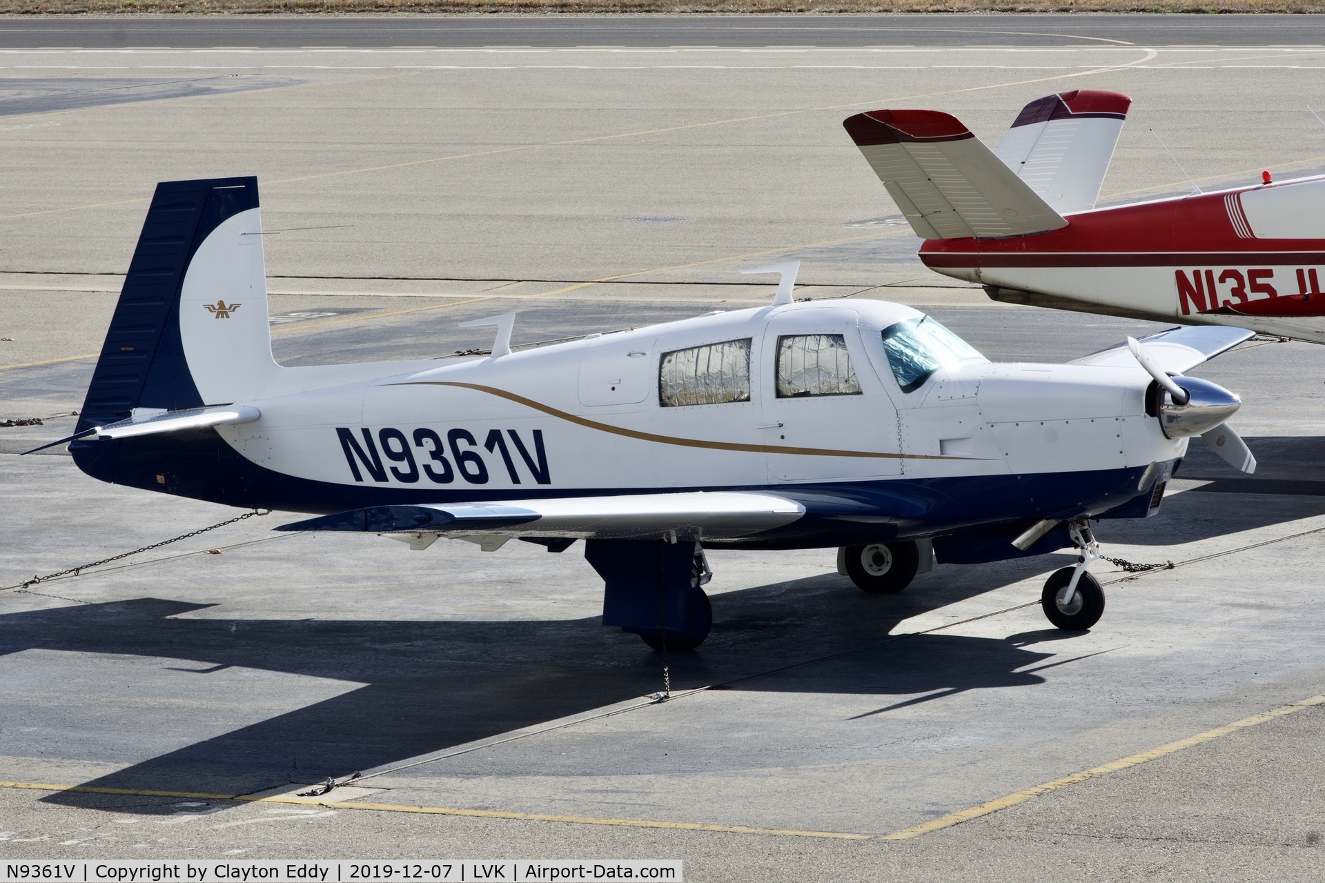 N9361V, 1969 Mooney M20C Ranger C/N 700015, Livermore Airport California 2019.