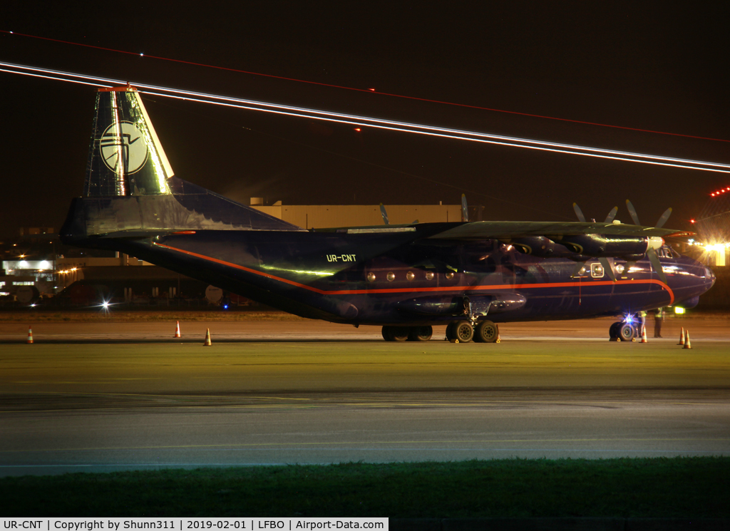 UR-CNT, 1971 Antonov An-12BK C/N 00347505, Night stop for this old plane... Parked at the General Aviation area...