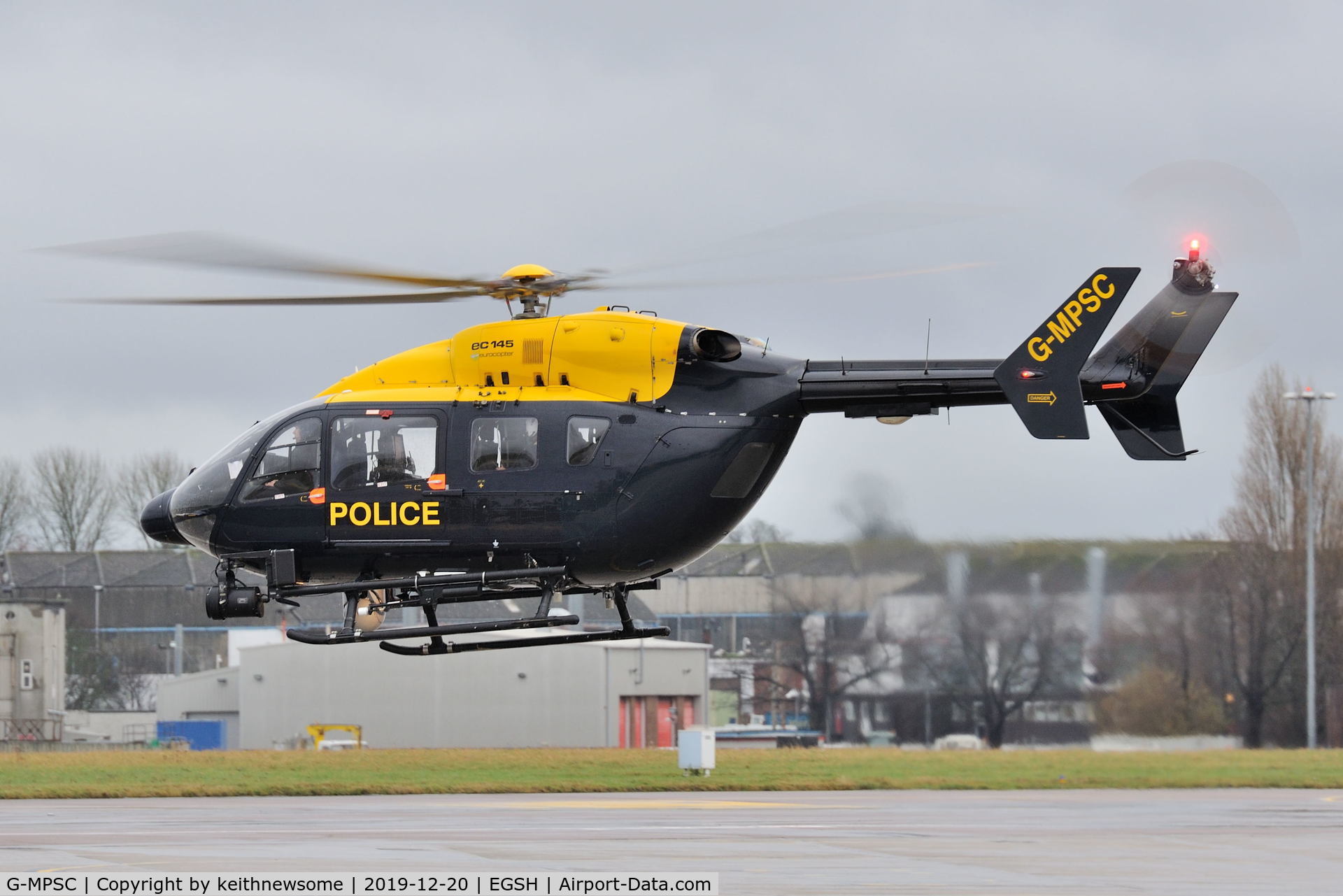 G-MPSC, 2005 Eurocopter-Kawasaki EC-145 (BK-117C-2) C/N 9075, 'Police 251' Fuel stop.