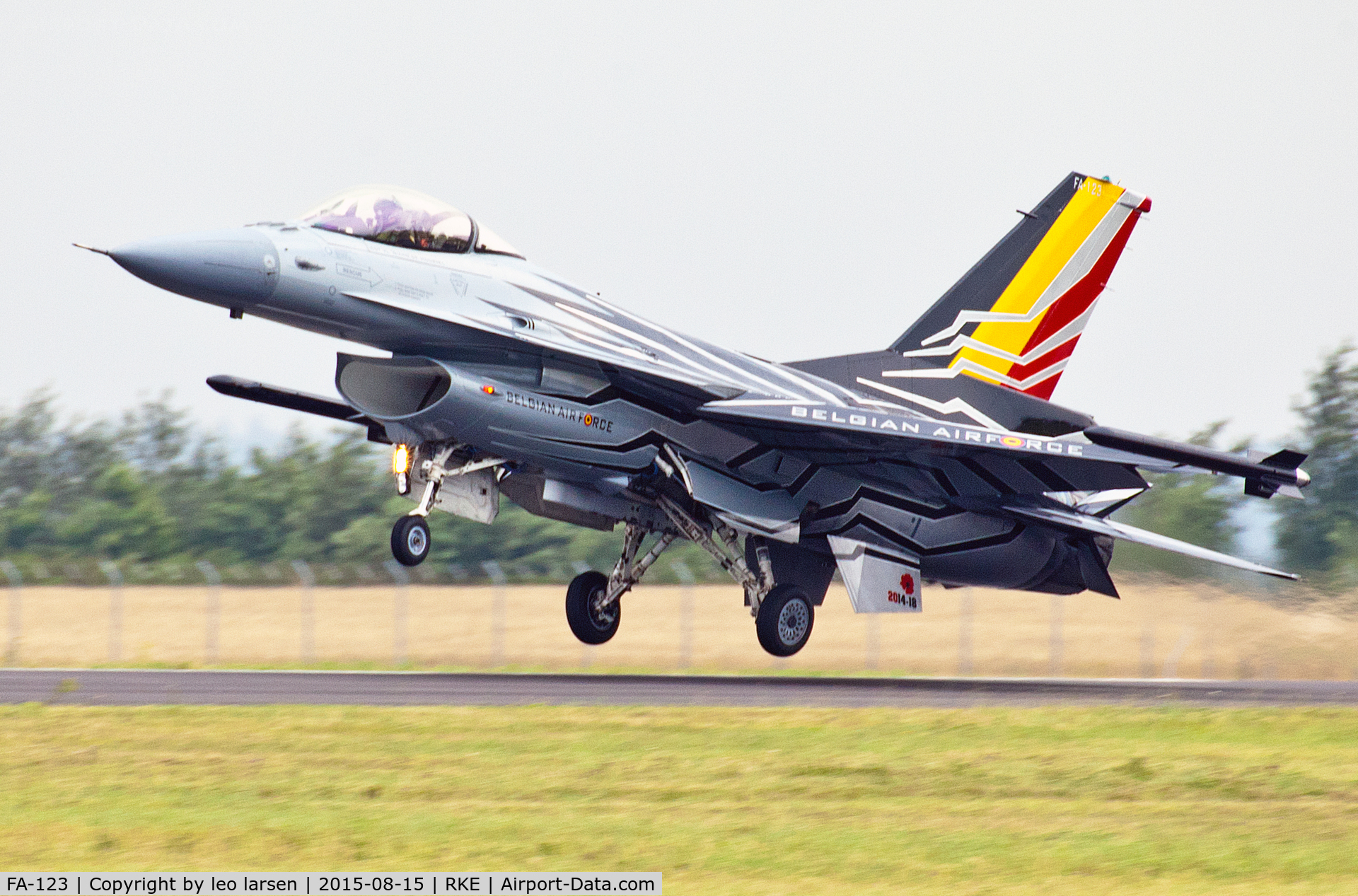 FA-123, SABCA F-16AM Fighting Falcon C/N 6H-123, Roskilde Air Show 15.8.2015