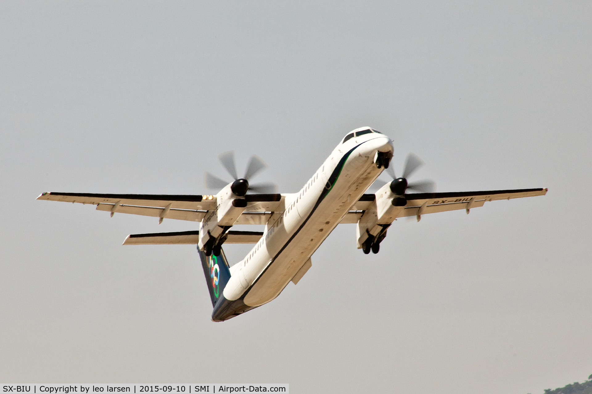 SX-BIU, 2007 De Havilland Canada DHC-8-402Q Dash 8 C/N 4152, Samos 10.9.2015