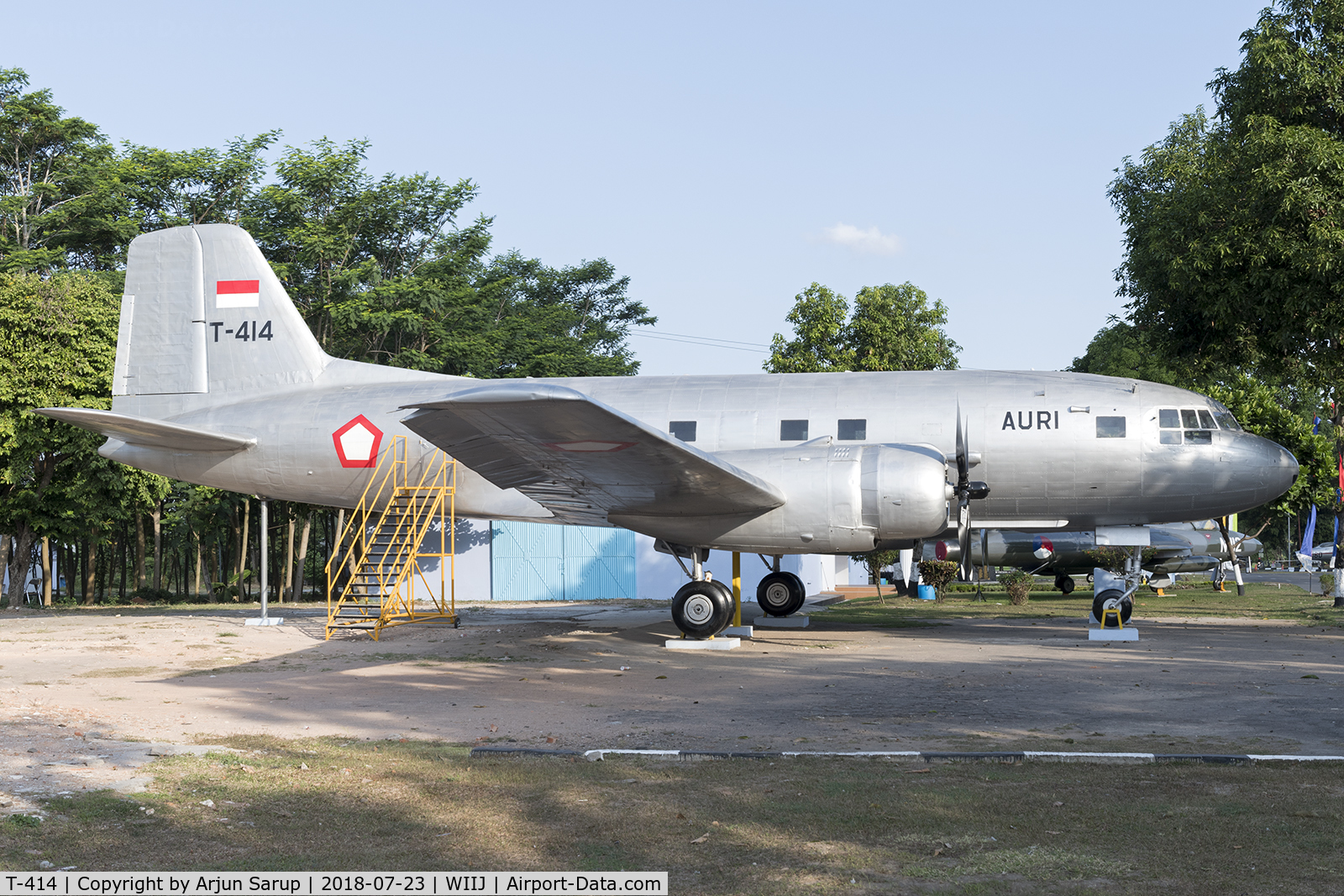 T-414, 1958 Avia 14 C/N 90806113, On display at Museum Pusat TNI-AU Dirgantara Mandala.  This is a licence-built version of the Ilyushin Il-14 that served with  AURI.
