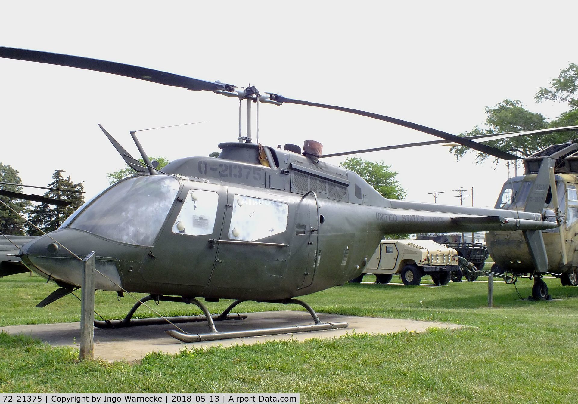 72-21375, 1972 Bell OH-58A Kiowa C/N 42041, Bell OH-58A Kiowa at the Museum of the Kansas National Guard, Topeka KS
