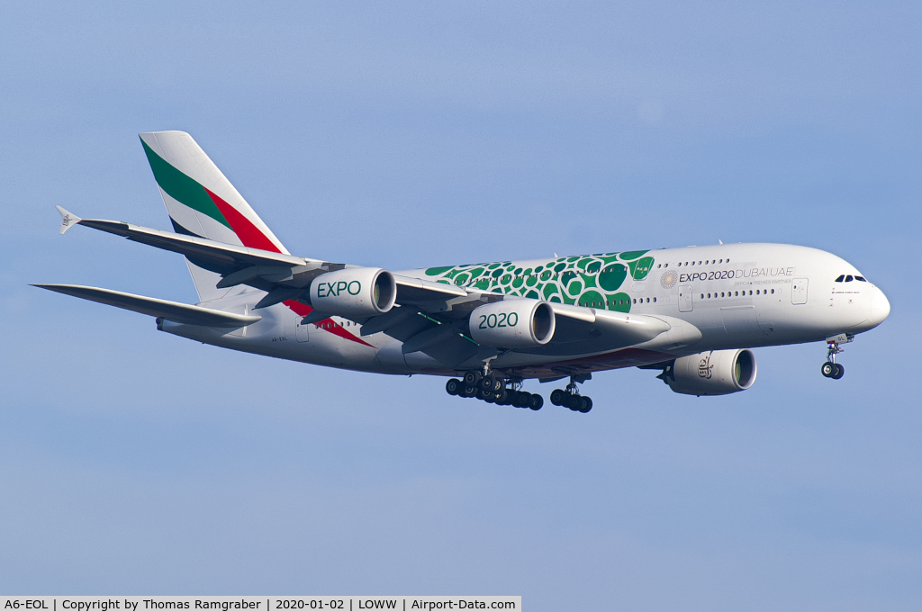 A6-EOL, 2015 Airbus A380-861 C/N 186, Emirates Airbus A380
