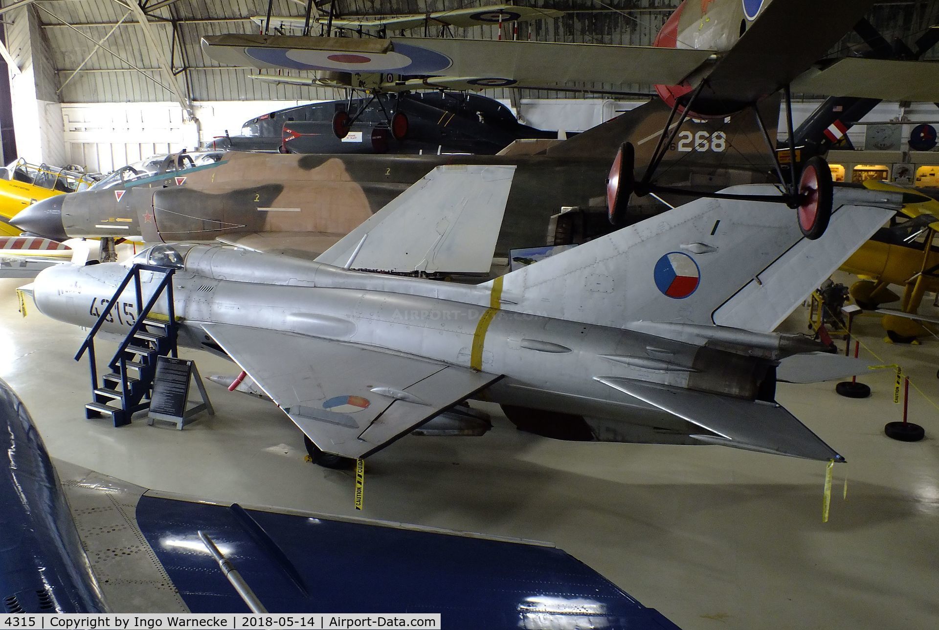 4315, 1966 Mikoyan-Gurevich MiG-21PF C/N 94A4315, Mikoyan i Gurevich MiG-21PFM FISHBED-F at the Combat Air Museum, Topeka KS