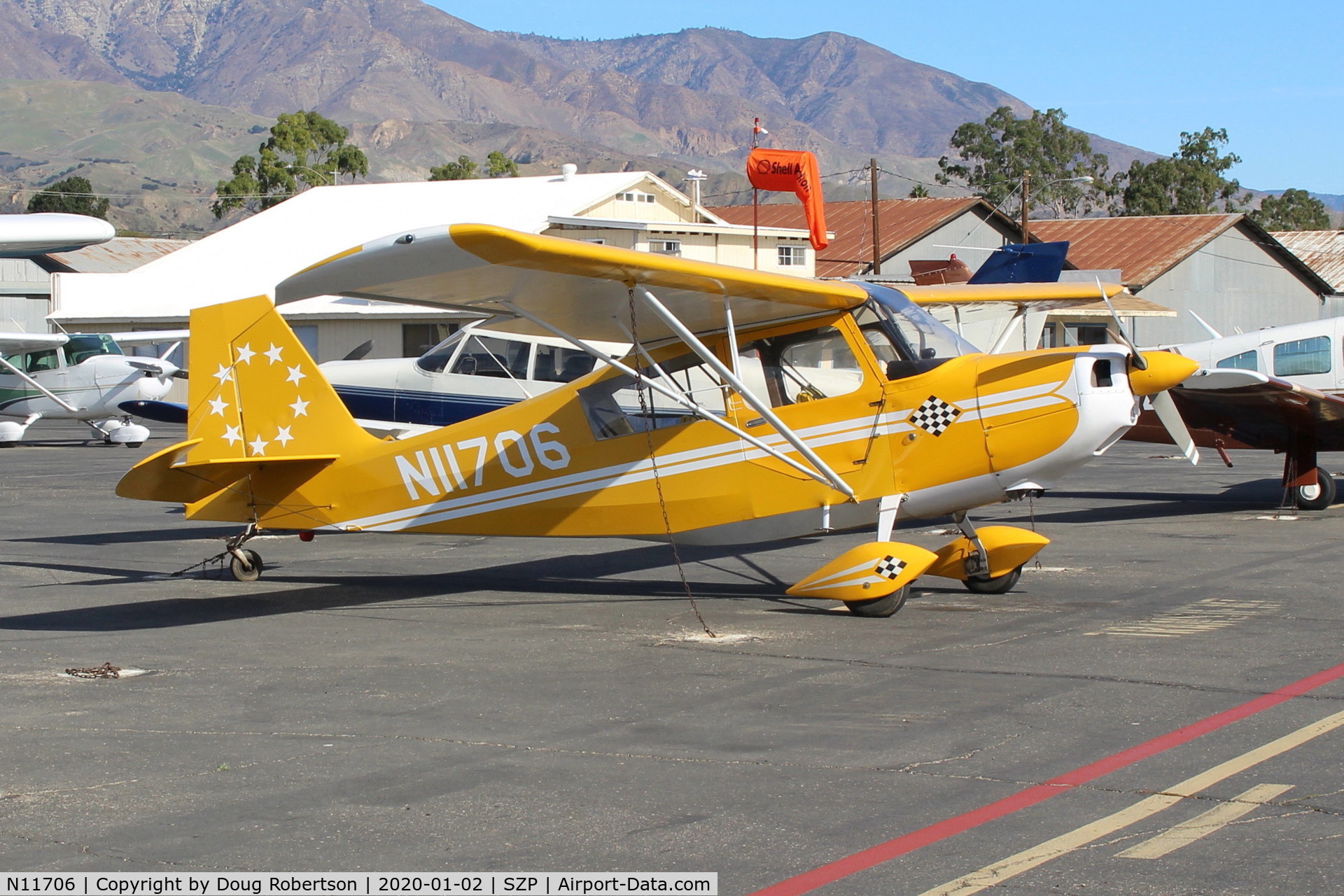 N11706, 1972 Bellanca 7KCAB Citabria C/N 319-72, 1972 Bellanca 7KCAB CITABRIA, Lycoming IO-320-E2A 150 Hp, Restricted class Agriculture & Pest control, on Transient Ramp