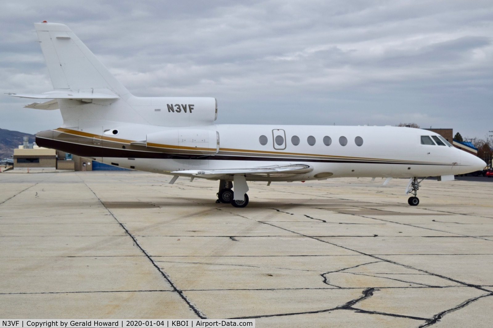 N3VF, 1997 Dassault Falcon 50EX C/N 253, Parked on the south GA ramp.