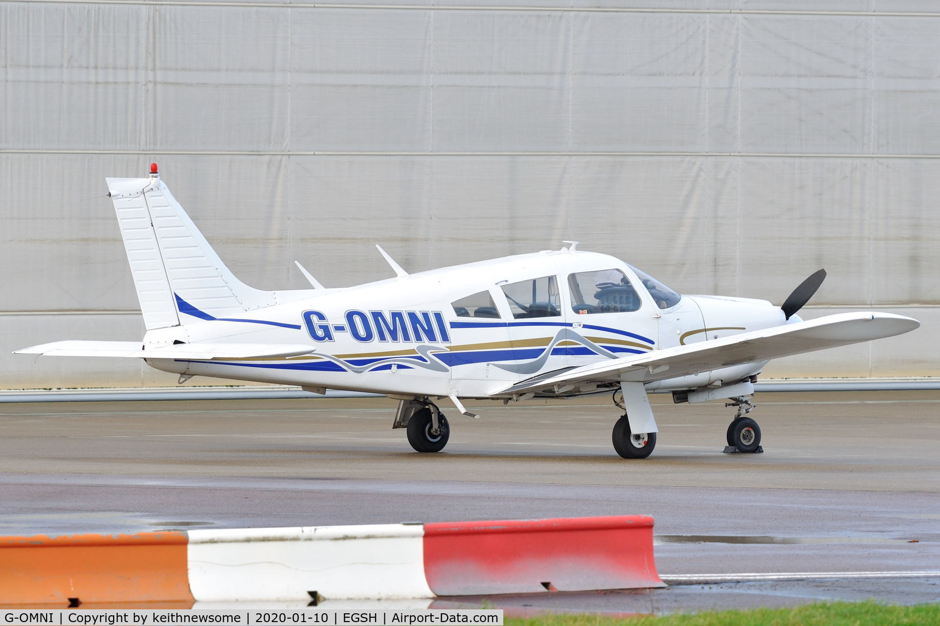 G-OMNI, 1973 Piper PA-28R-200-2 Cherokee Arrow II C/N 28R-7335130, Parked at Norwich.