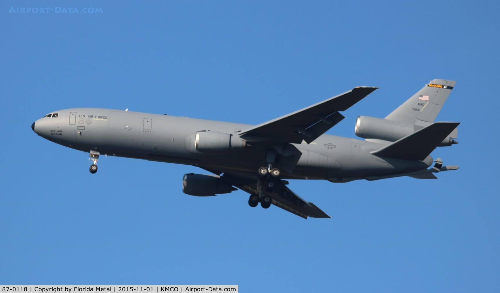 87-0118, 1987 McDonnell Douglas KC-10A Extender C/N 48304, Airlift and Tanker 2015
