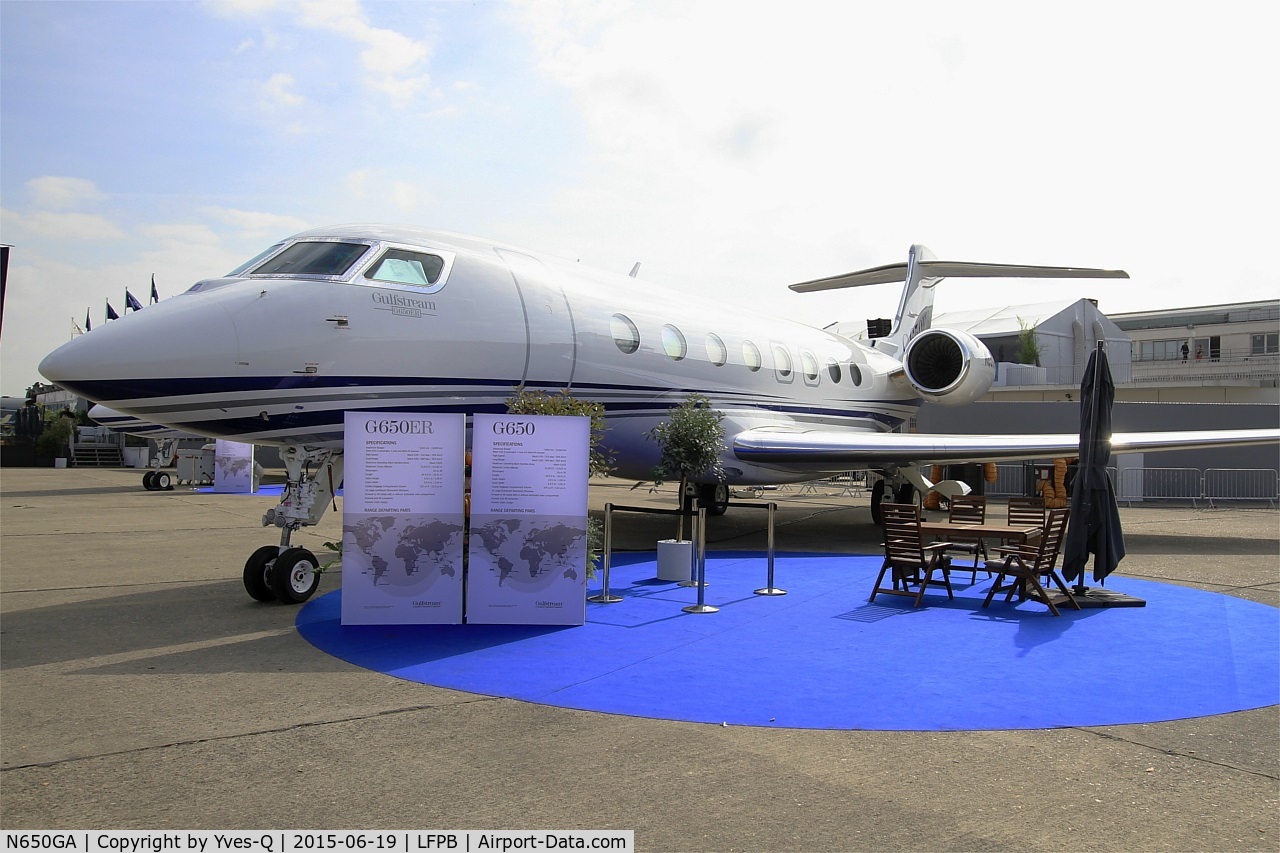 N650GA, 2010 Gulfstream Aerospace G650 (G-VI) C/N 6001, Gulfstream Aerospace G650, Static Display, Paris-Le Bourget (LFPB-LBG) Air show 2015
