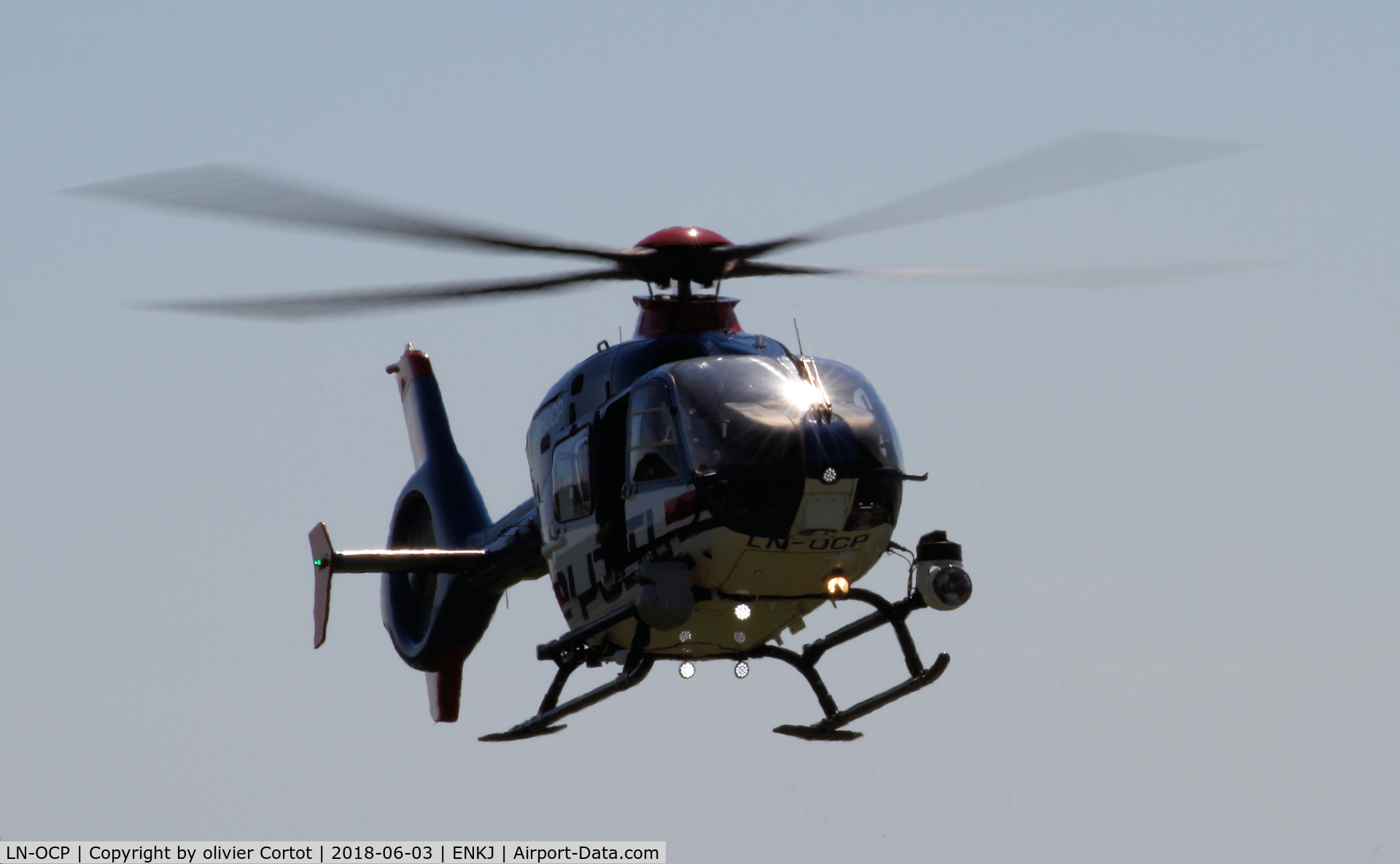 LN-OCP, 2003 Eurocopter EC-135T-2 C/N 0279, landing at kjeller airfield