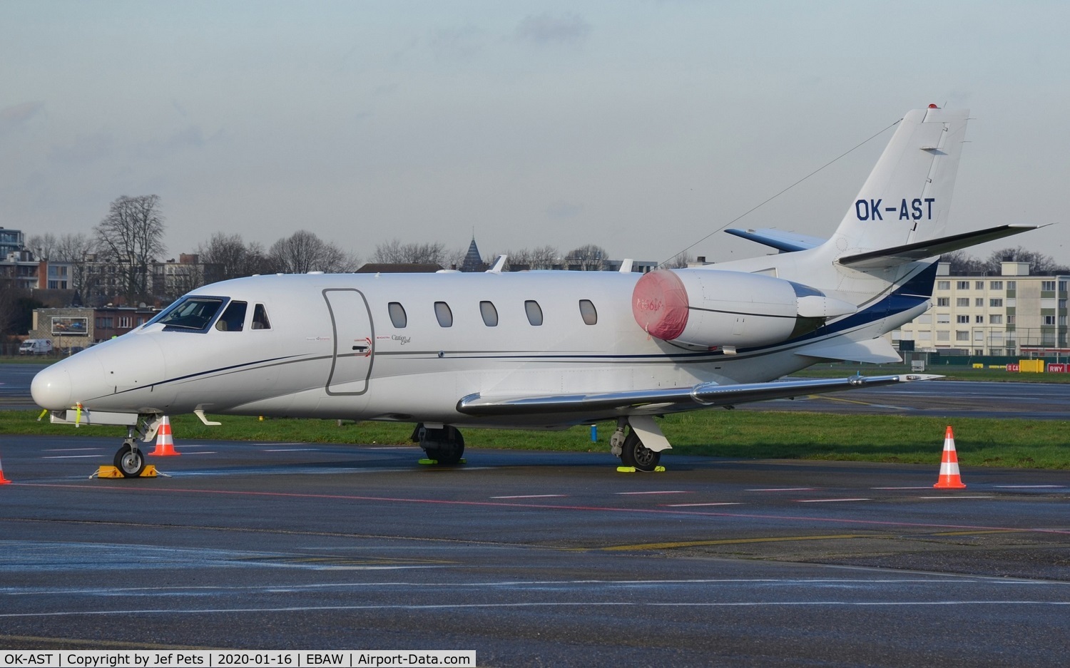 OK-AST, 2000 Cessna 560XL Citation Excel C/N 560-5068, Visitor at Antwerp Airport.