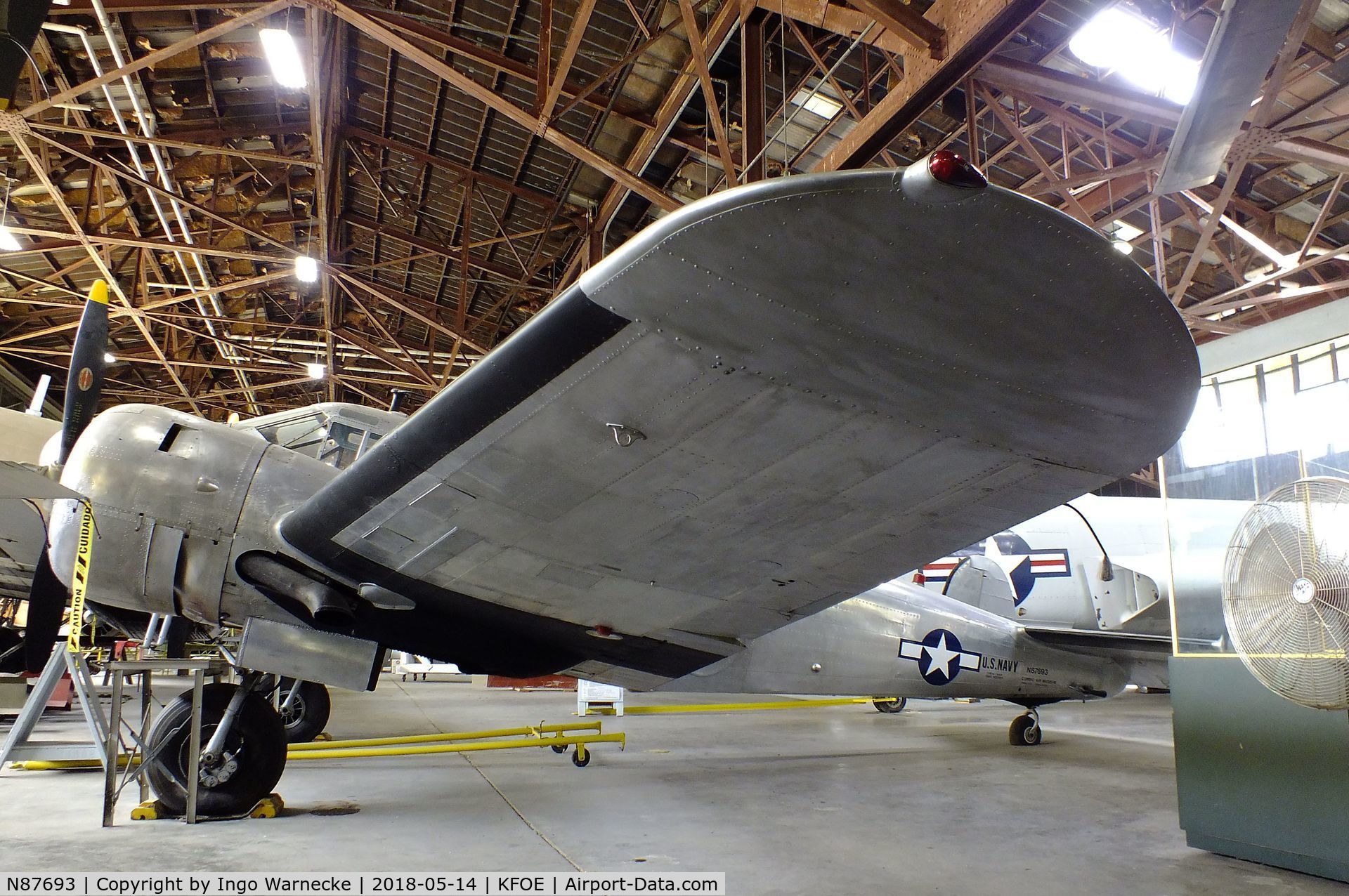 N87693, Beech SNB-5 (SNB-2) Expeditor C/N 5568, Beechcraft SNB-5 Expeditor at the Combat Air Museum, Topeka KS