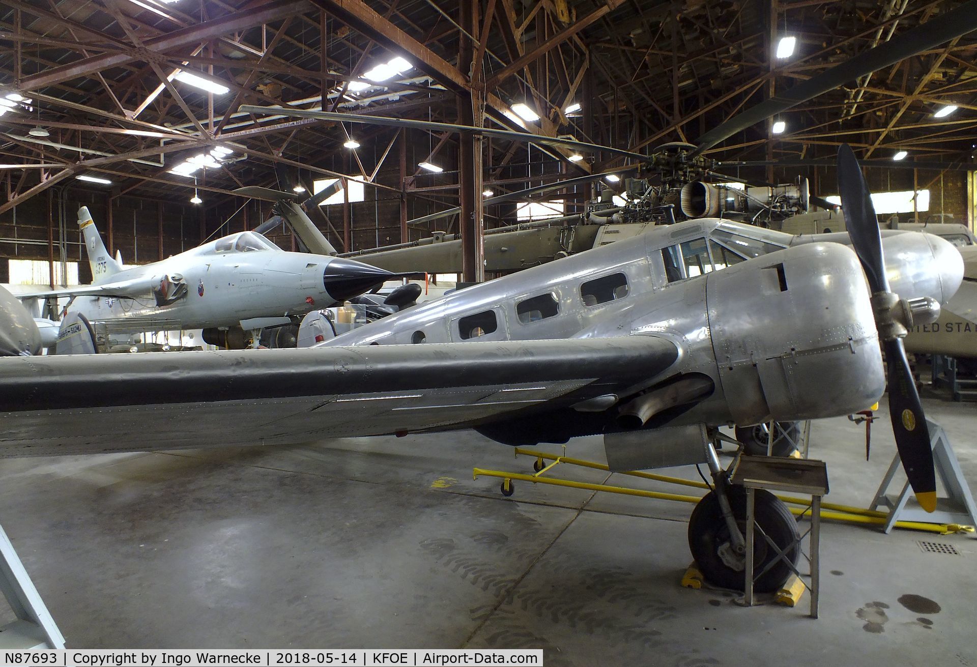 N87693, Beech SNB-5 (SNB-2) Expeditor C/N 5568, Beechcraft SNB-5 Expeditor at the Combat Air Museum, Topeka KS