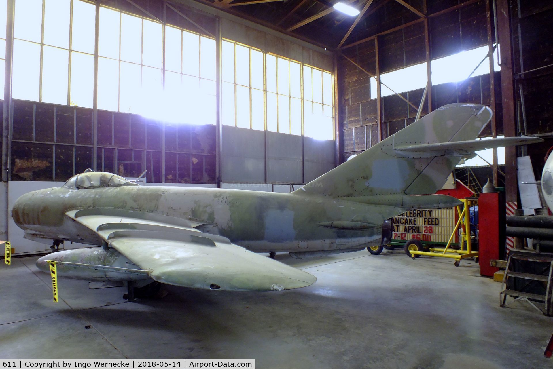 611, PZL-Mielec Lim-6R C/N 1J-0611, PZL-Mielec Lim-6R (MiG-17F) Fresco reconnaissance conversion at the Combat Air Museum, Topeka KS
