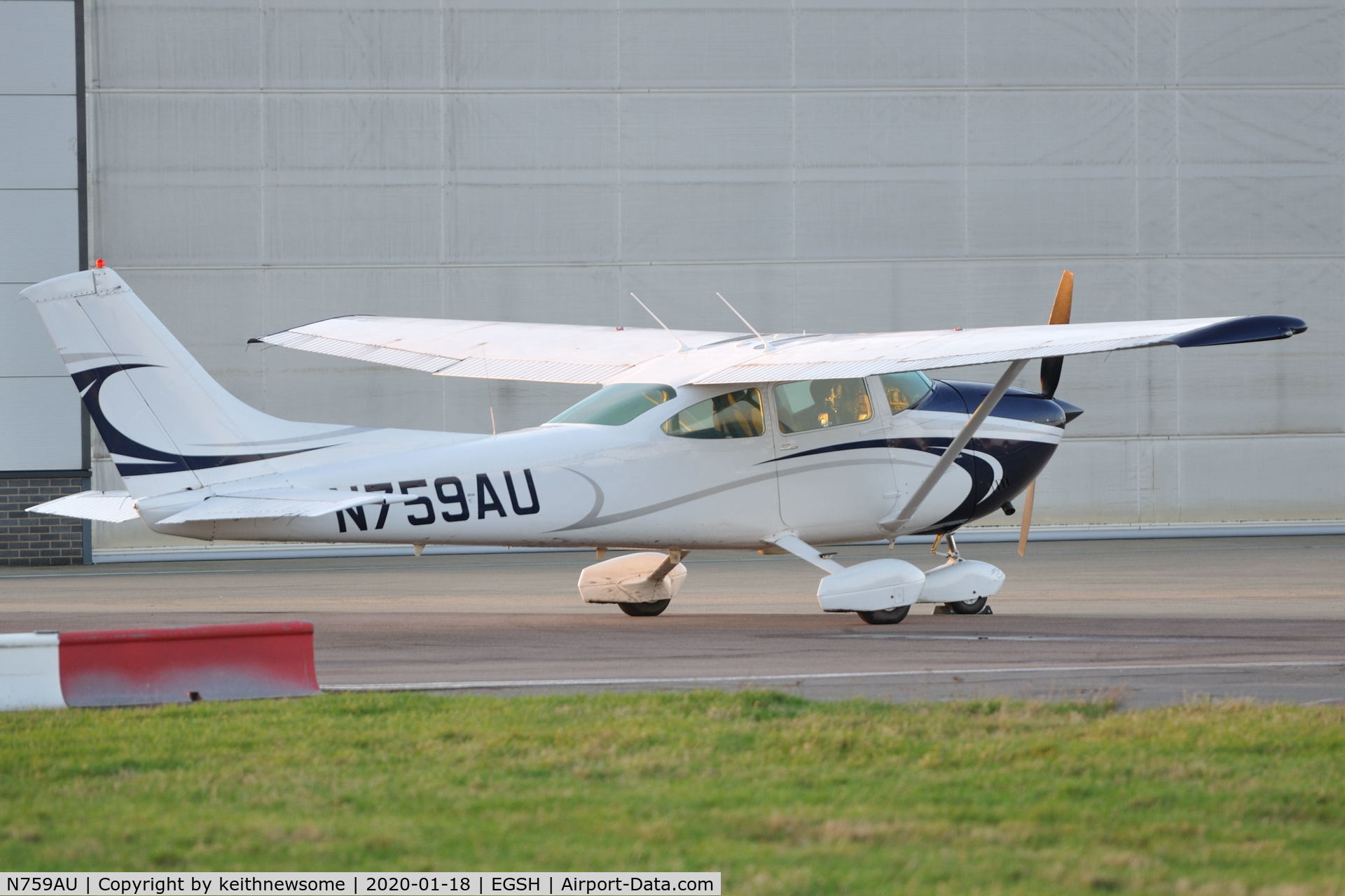 N759AU, 1977 Cessna 182Q Skylane C/N 182-65846, Return visitor parked at Norwich.