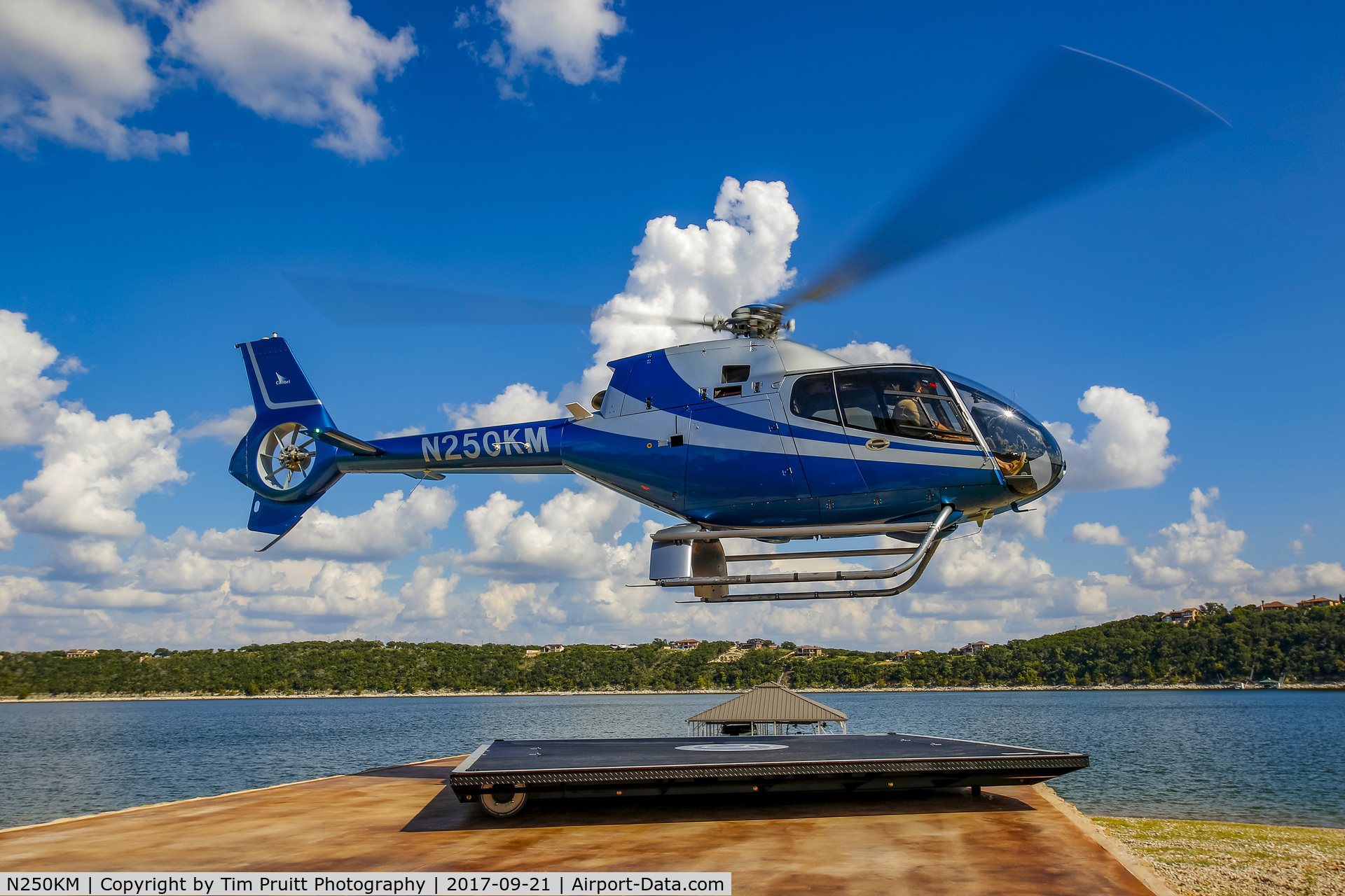 N250KM, 2000 Eurocopter EC-120B Colibri C/N 1154, Private owned EC120 landing at Lake Travis Texas