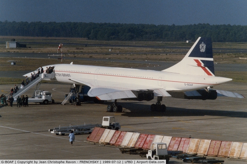 G-BOAF, 1979 Aerospatiale-BAC Concorde 1-102 C/N 100-016, rg 06/12/1980 British Airways, dd 9/6/1980 safety modification completed, wfu 10/24/2003 on display at Filton UK.