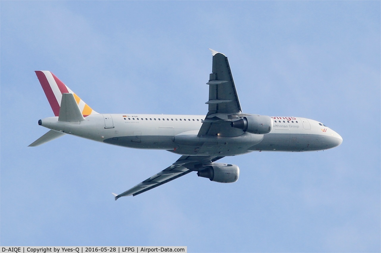 D-AIQE, 1991 Airbus A320-211 C/N 0209, Airbus A320-211, Take off rwy 06R, Roissy Charles De Gaulle airport (LFPG-CDG)
