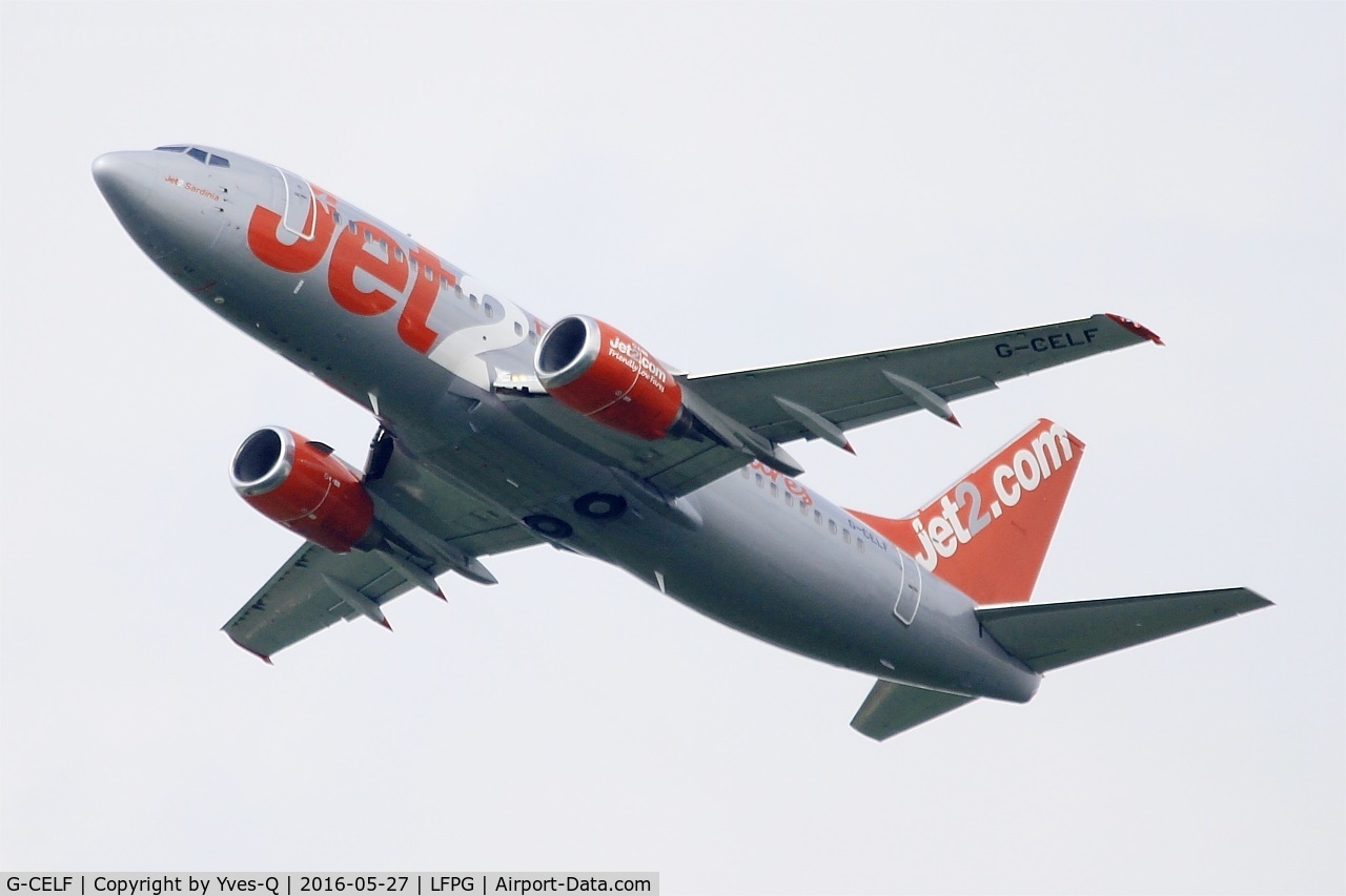 G-CELF, 1988 Boeing 737-377 C/N 24302, Boeing 737-377, Take off rwy 27L, Roissy Charles De Gaulle airport (LFPG-CDG)