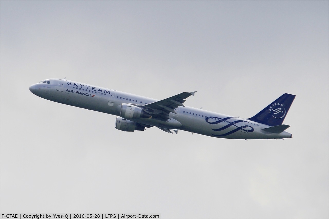 F-GTAE, 1998 Airbus A321-211 C/N 0796, Airbus A321-211, Take off rwy 08L, Roissy Charles De Gaulle airport (LFPG-CDG)
