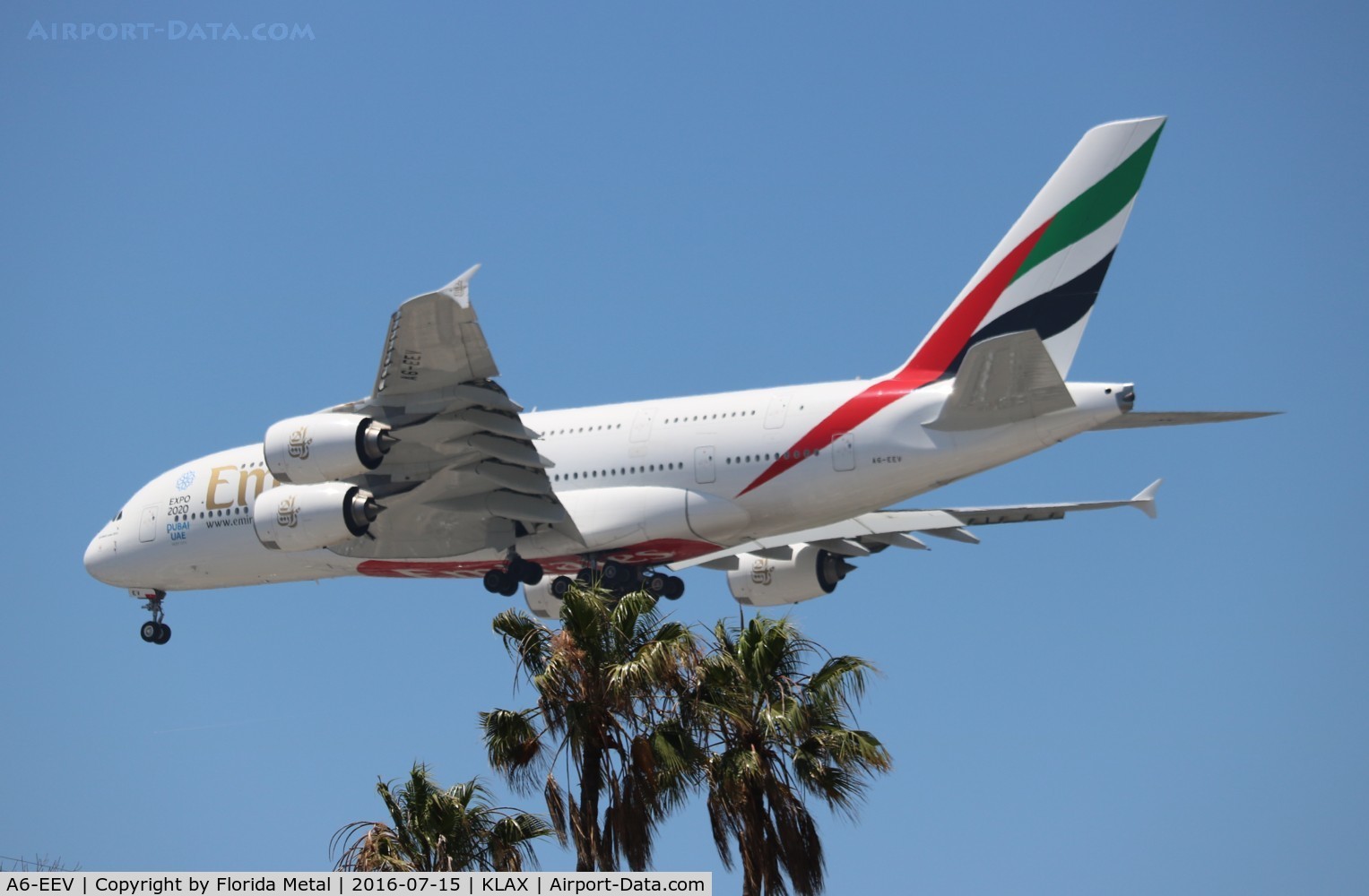 A6-EEV, 2013 Airbus A380-861 C/N 150, LAX spotting