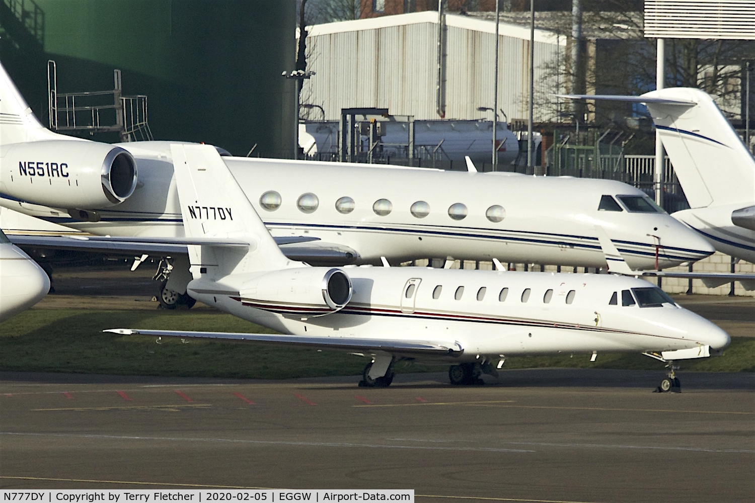 N777DY, 2008 Cessna 680 Citation Sovereign C/N 680-0247, At Luton