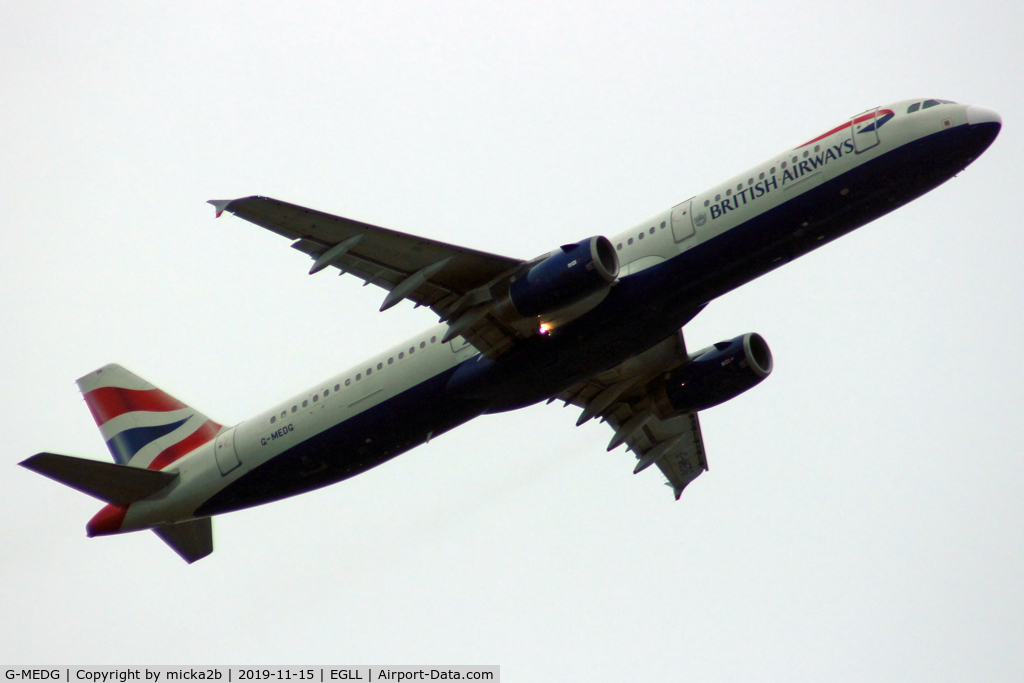 G-MEDG, 2002 Airbus A321-231 C/N 1711, Take off