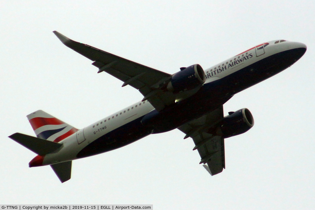 G-TTNG, 2018 Airbus A320-251N C/N 8431, Take off