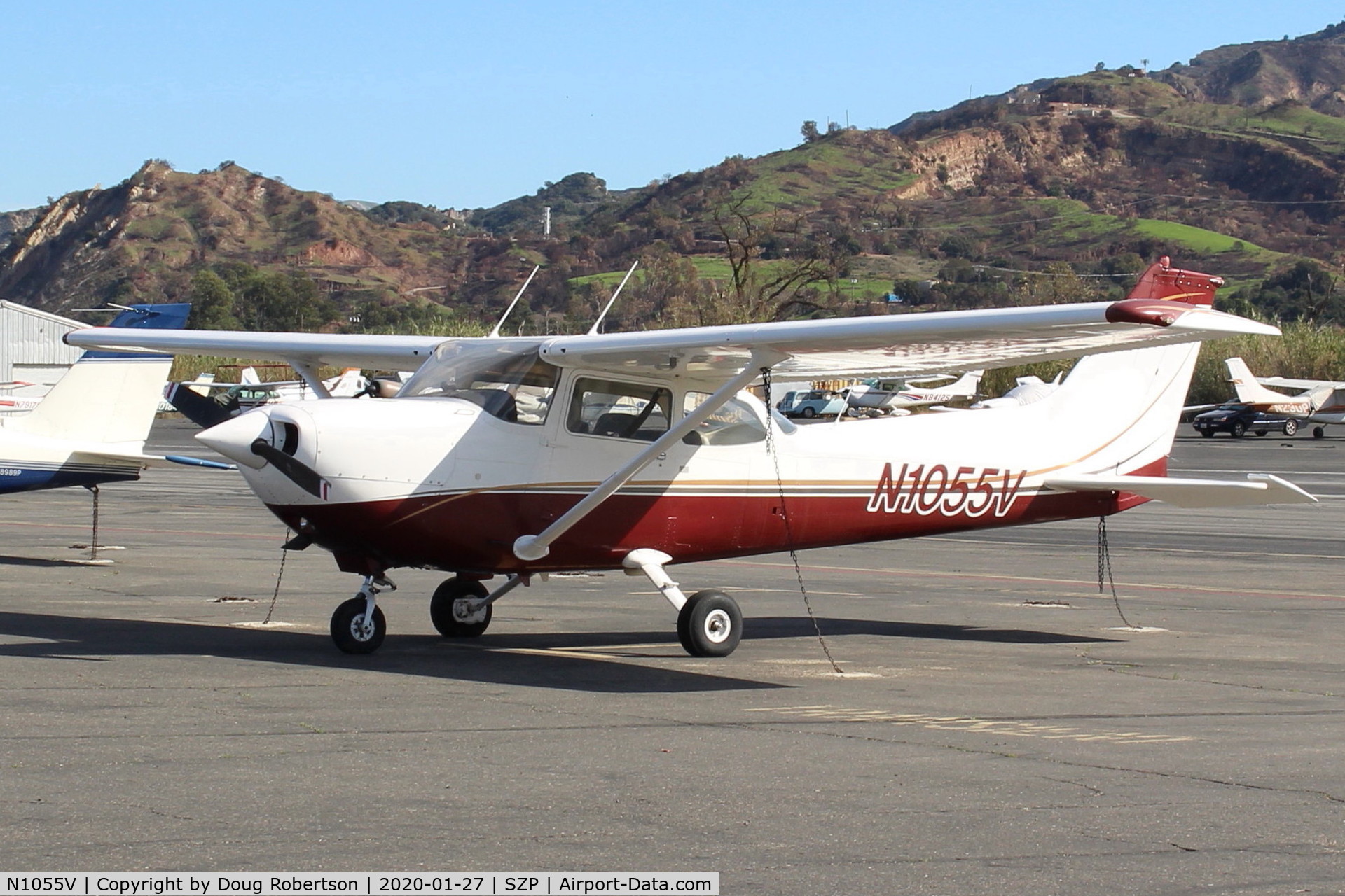 N1055V, 1976 Cessna R172K Hawk XP C/N R1722095, 1976 Cessna R172K HAWK XP, Continental IO-360, at Transient Ramp