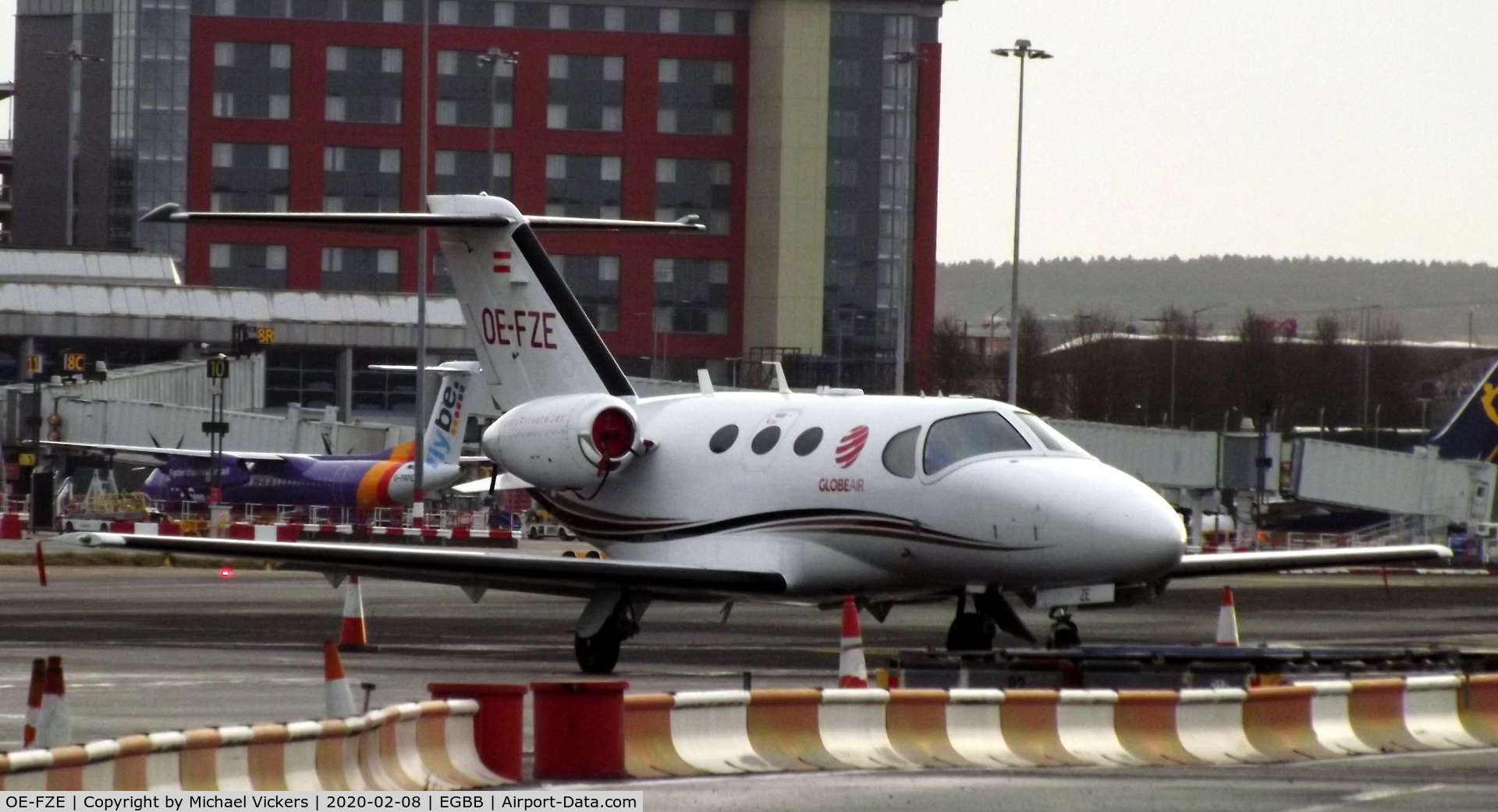 OE-FZE, 2009 Cessna 510 Citation Mustang Citation Mustang C/N 510-0217, parked on he elmdon apron