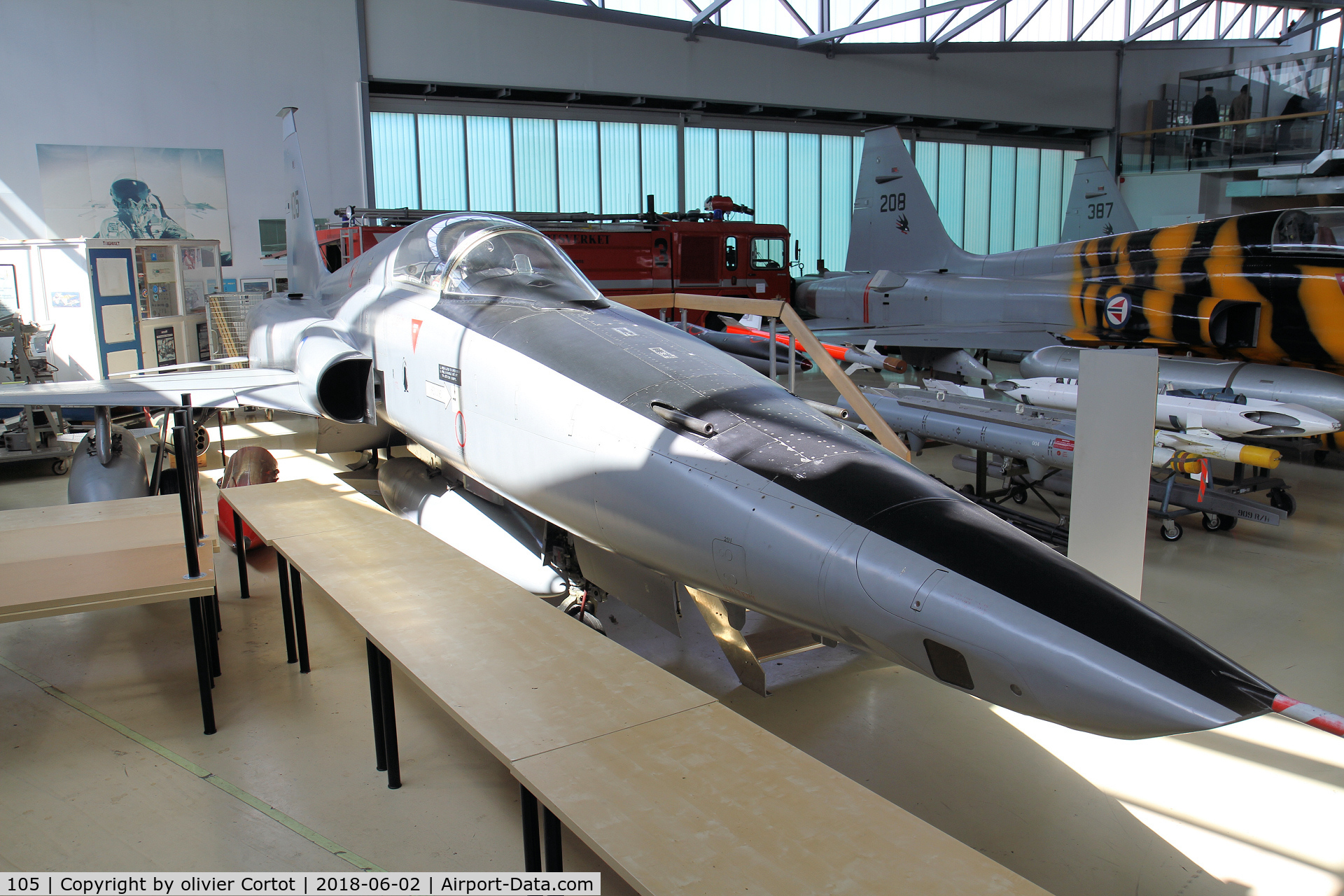 105, 1968 Northrop RF-5A Freedom Fighter C/N RFG.1006, difficult to take a good shot of this preserved Rf-5A
