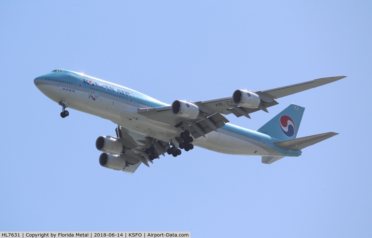 HL7631, 2015 Boeing 747-8B5 C/N 40906, SFO 2018