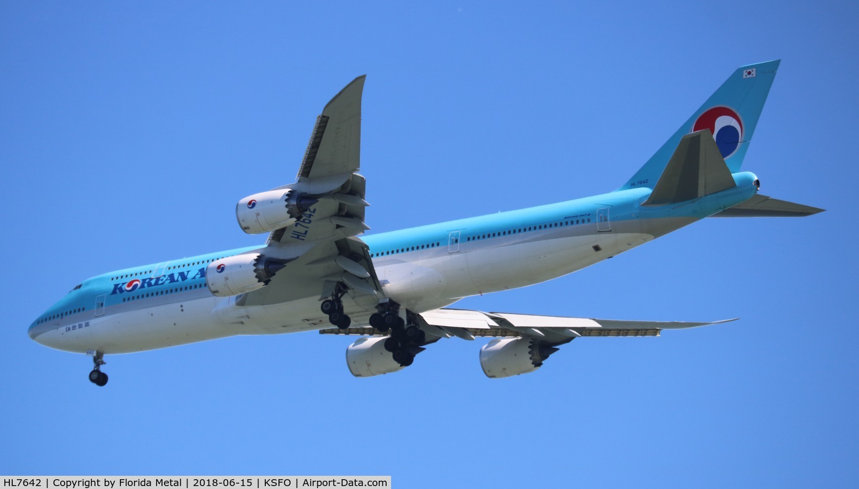 HL7642, 2017 Boeing 747-8 C/N 60409, SFO 2018